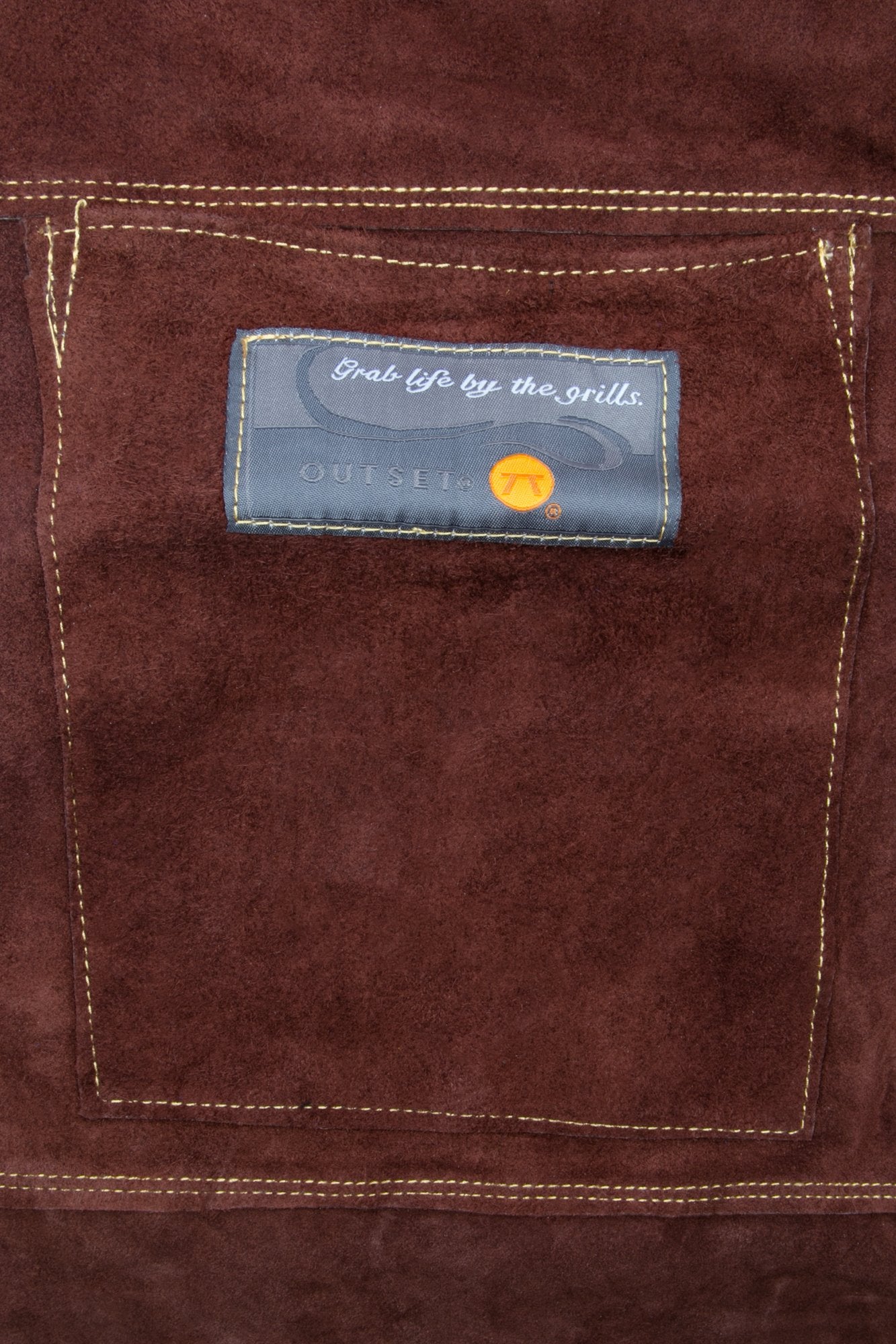 Outset Grill and Kitchen Apron, Brown Leather, 27" x 30"