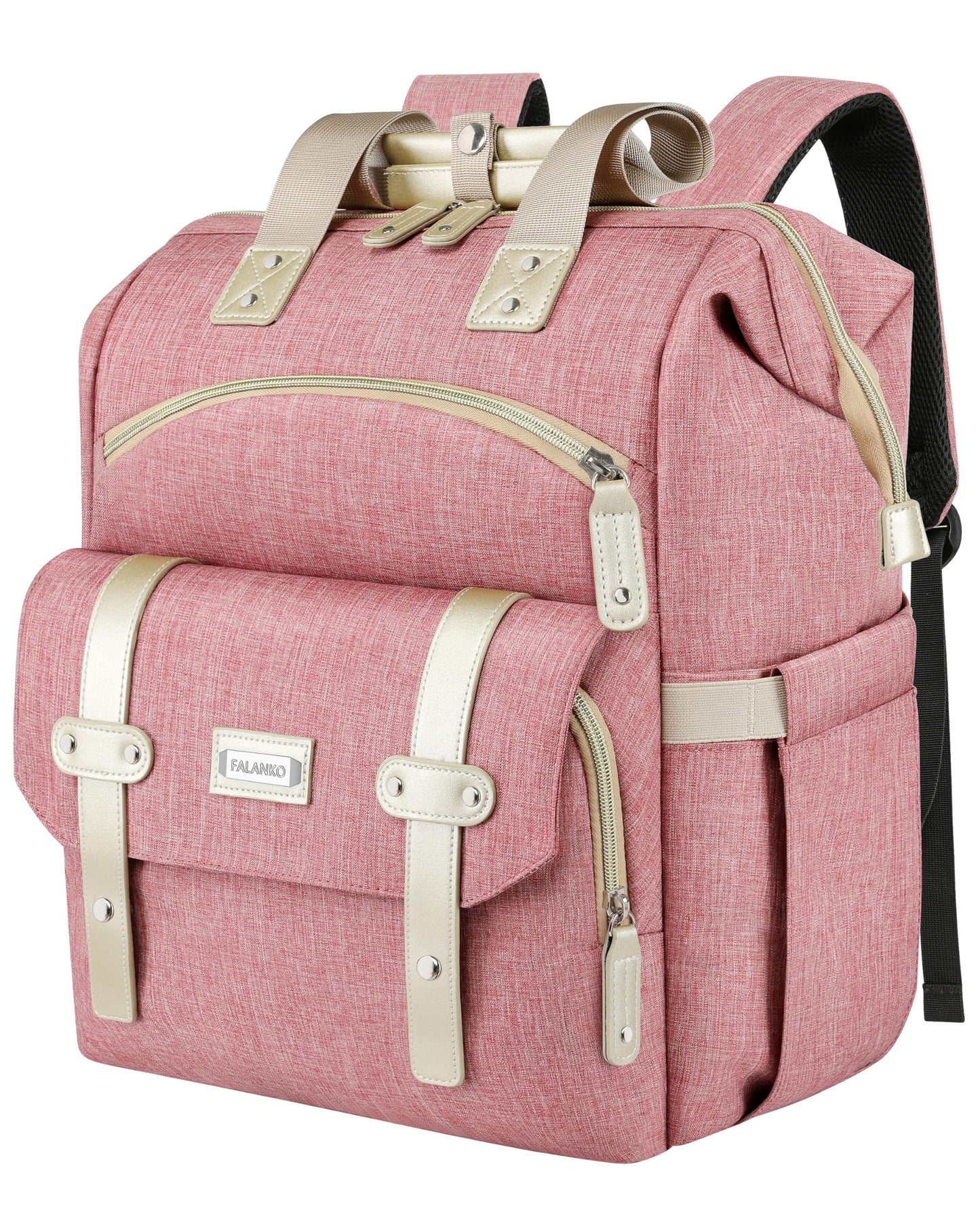 Laptop Backpack for Women,RFID Anti Theft Work Backpack for 15.6 Inch Laptop,Wide Open Large USB Charging Port Water Resistant Durable Backpack, Doctor Teacher College School Travel Shoulder Purse Bag