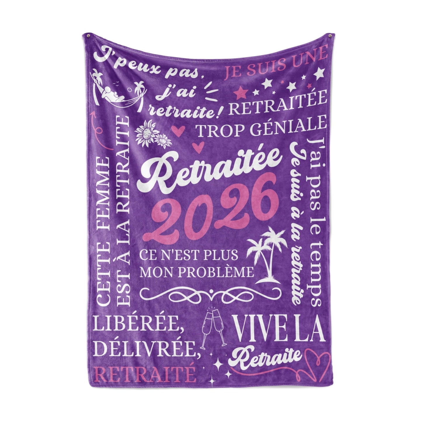INNObeta Retirement Gifts for Women in French 2026, Unique Design Throw Blanket 127 * 165 cm