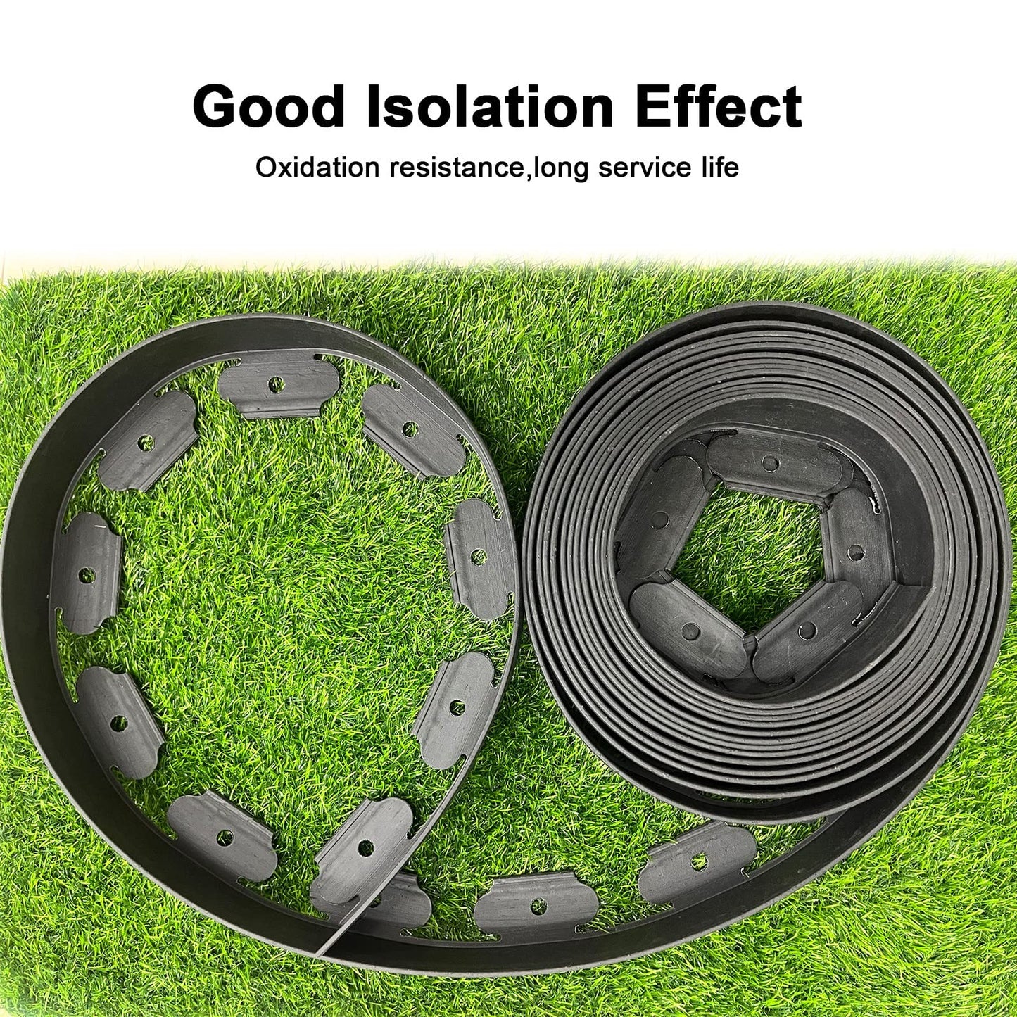 33ft Garden Edging Border,Landscape Edging Garden Border Edging-Include 30 Spikes【10CM Hight】 Plastic Lawn Edging Landscape Border for Yard,Lawn,Gardens(Black)