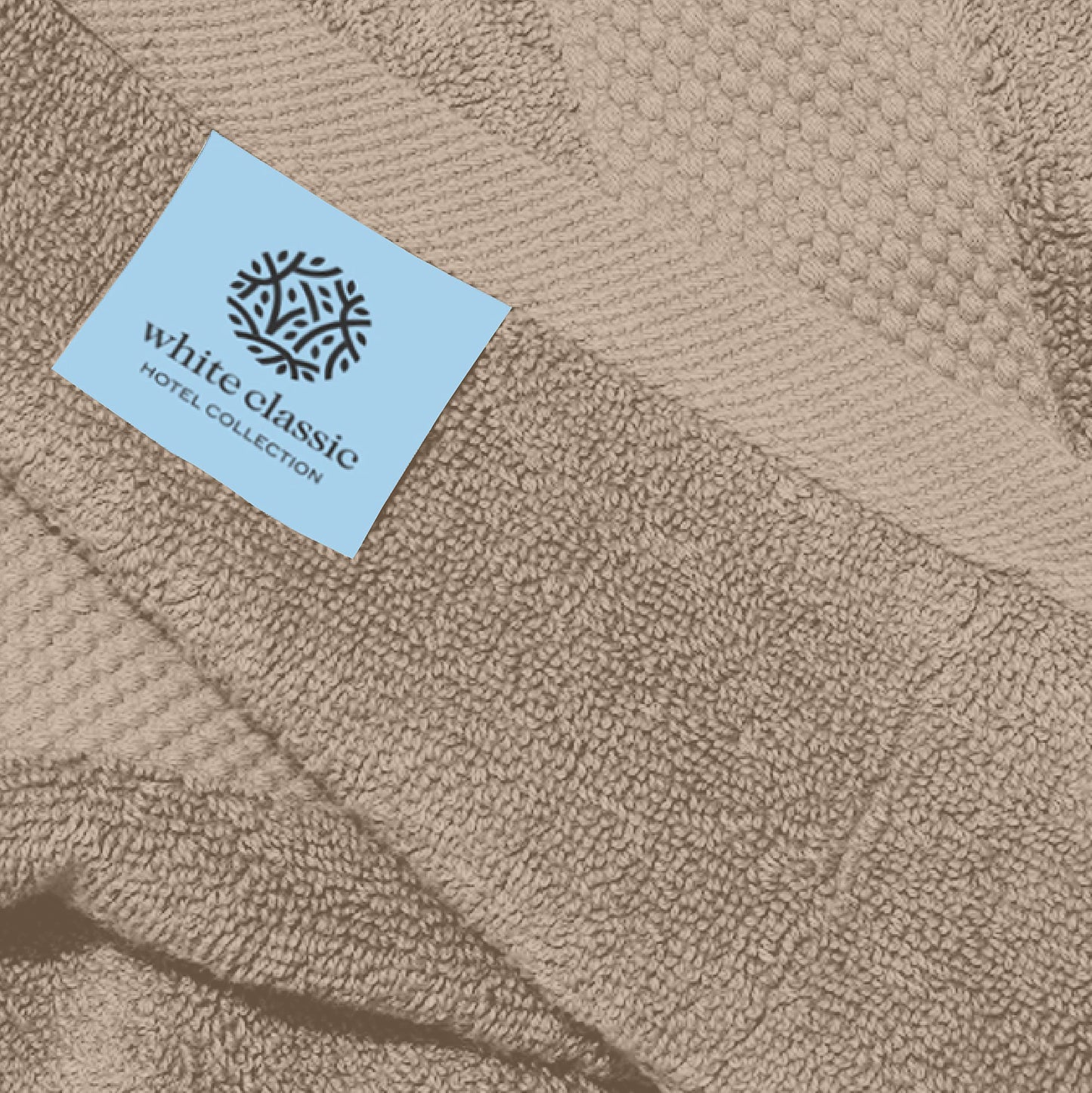 Luxury Taupe Hand Towels - Soft 100% Turkish Cotton | Highly Absorbent Hotel spa Bathroom Towel Collection | 16x30 Inch | Set of 6