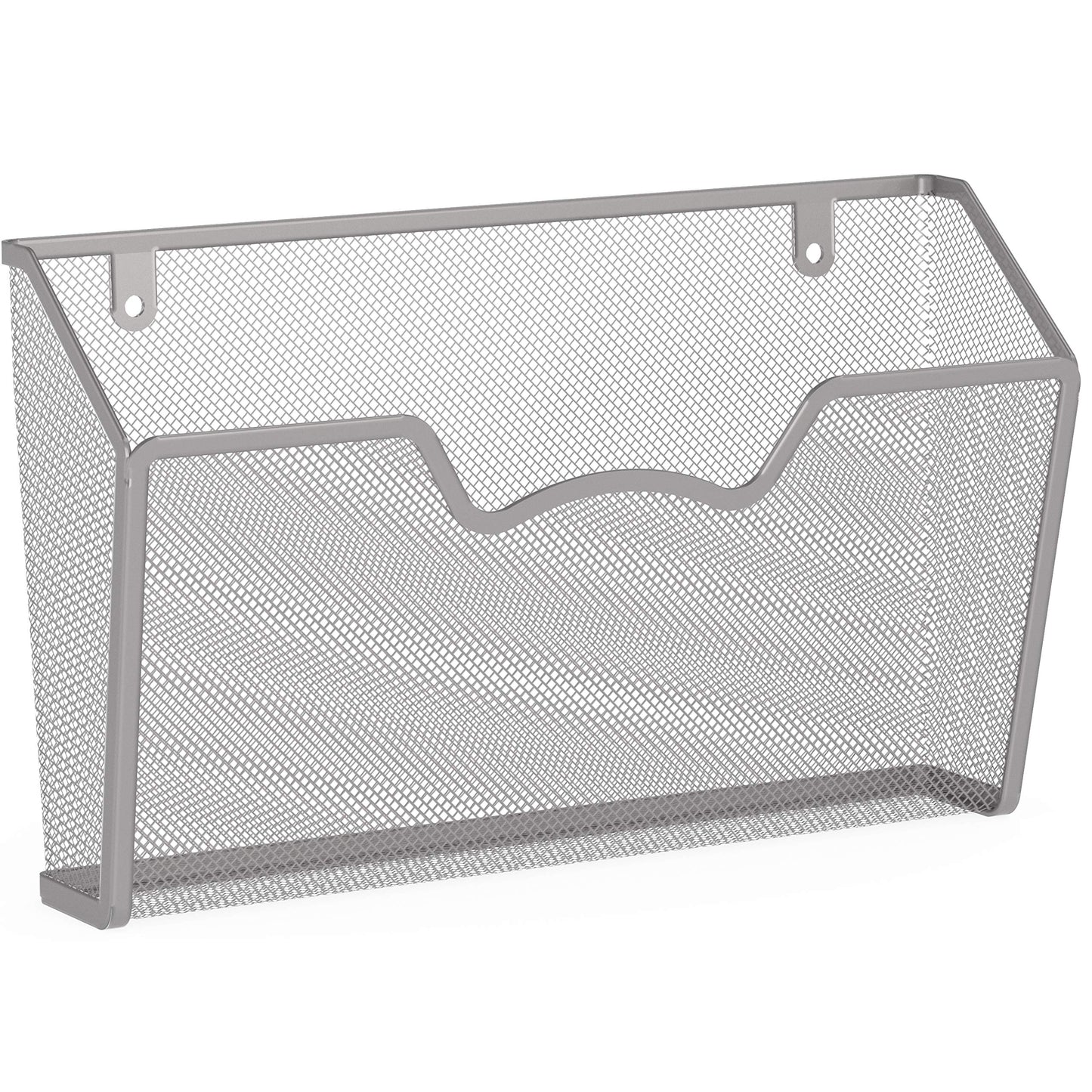 Simple Houseware Wall Mount Single Pocket File Organizer Holder, 3 Packs, Silver