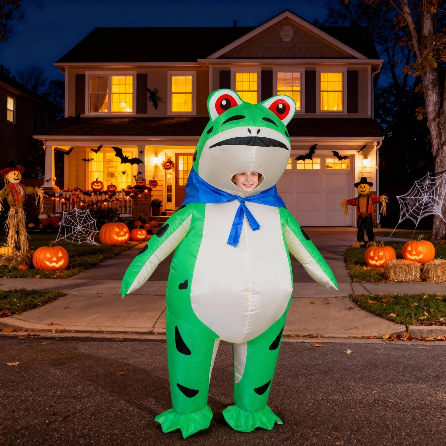 Stegosaurus Inflatable Frog Costume for Kids Halloween Cute Animal Costumes Funny Blow Up Costumes for Boys Girls
