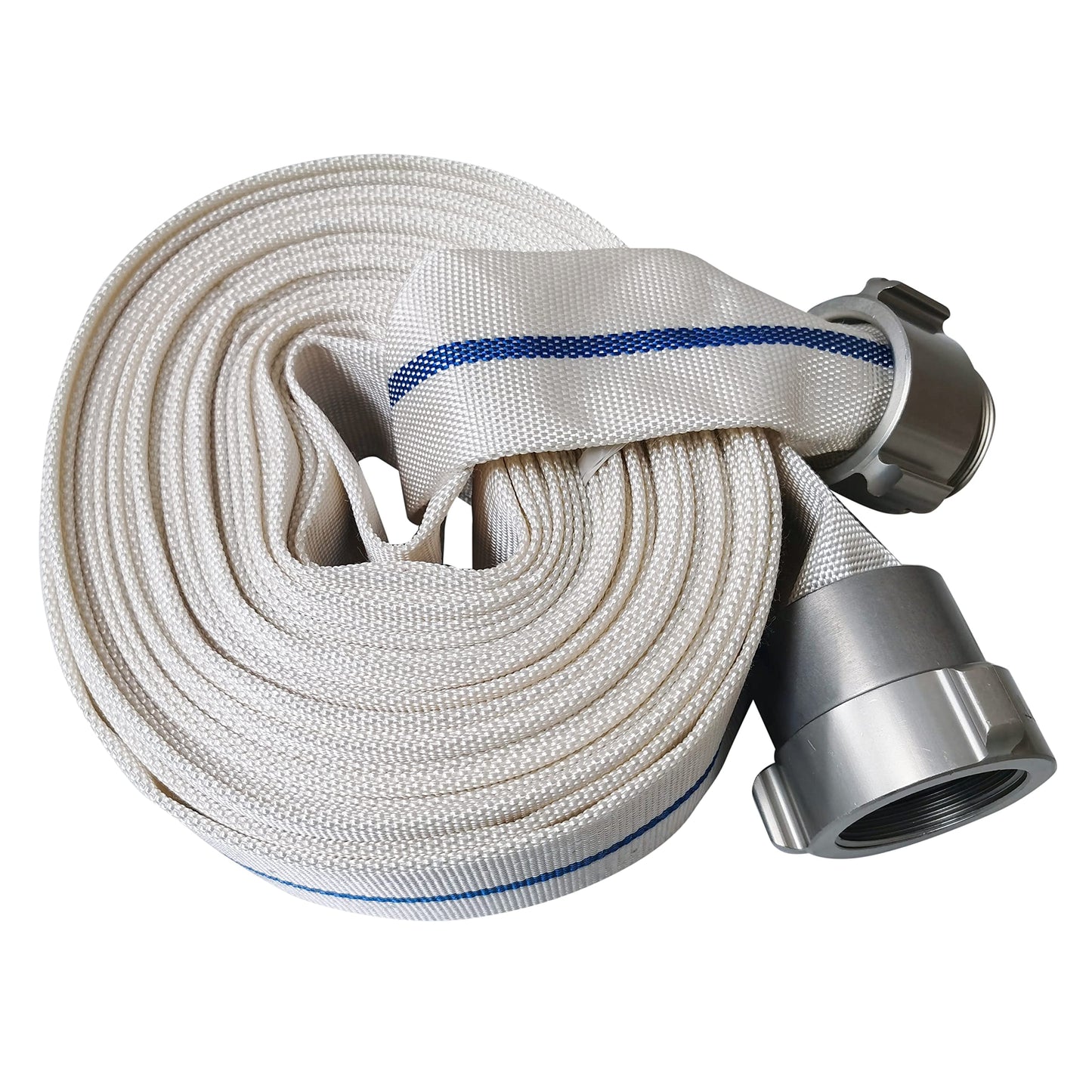 1.5" x 50' FirmHose Heavy Duty Swimming Pool/Garden/Backwash/Discharge Hose with NPT Metal Connector and PVC Nipple