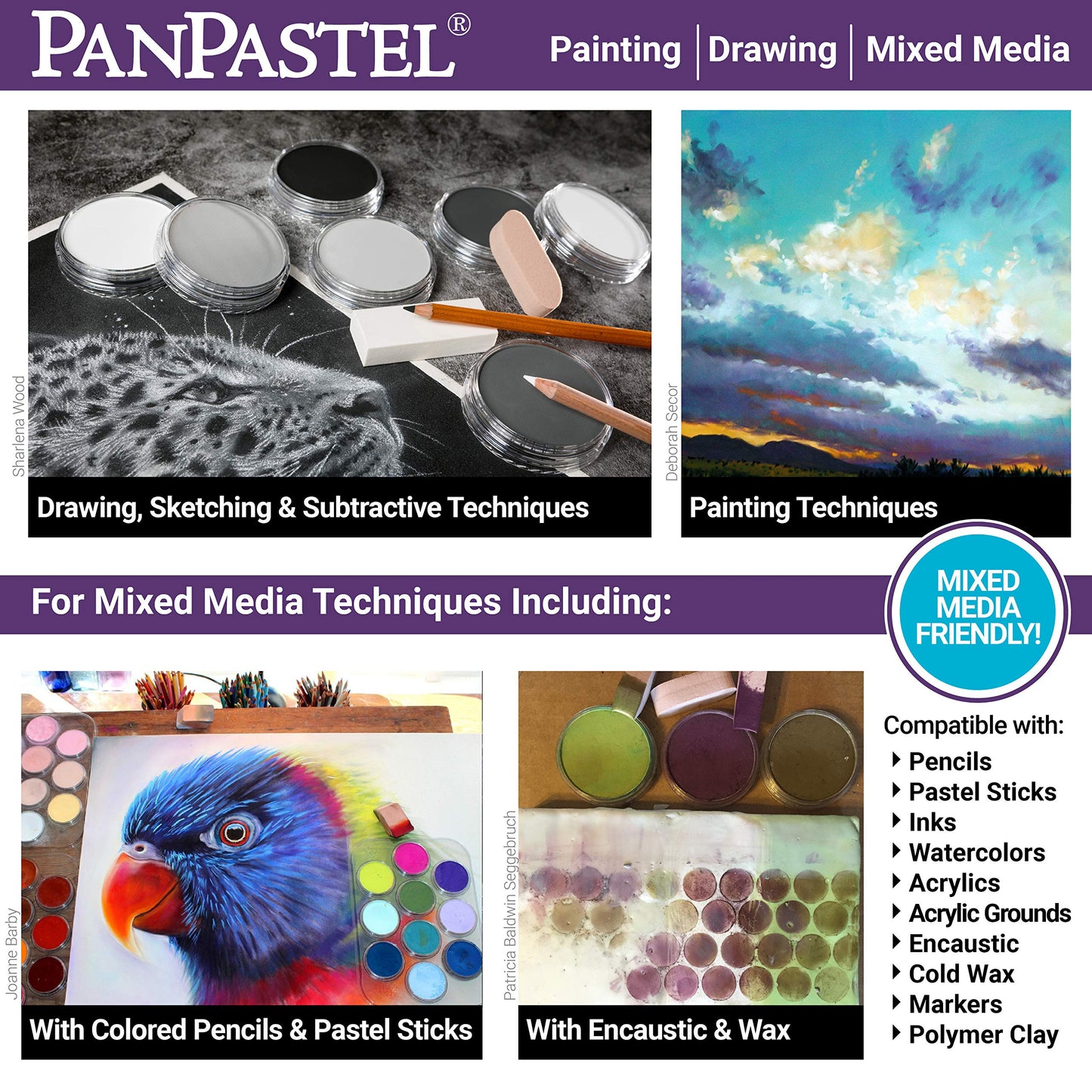 Armadillo Art and Craft Panpastel Ultra Soft Artist Pastel Painting Set, 10-Pack