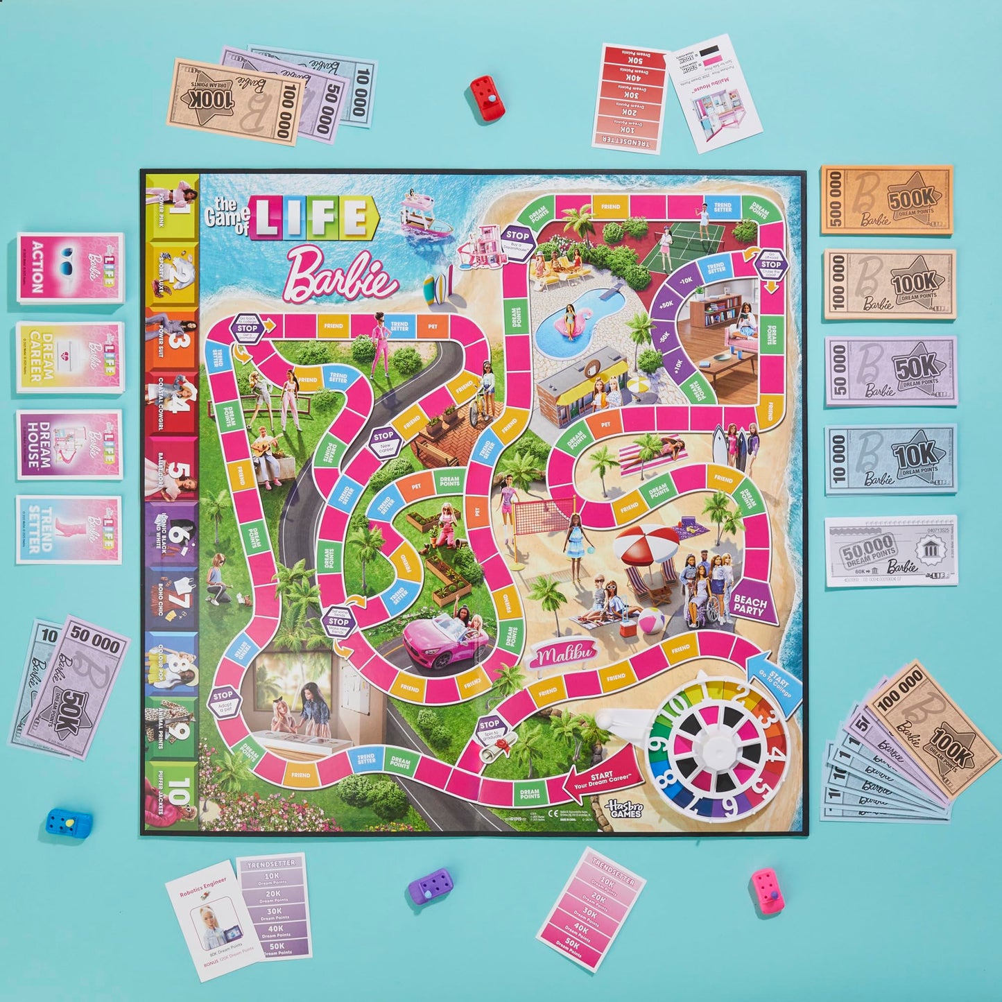 The Game of Life: Barbie Edition Board Game | Ages 8+ | 2 to 4 Players | Fun Family Games for Kids and Adults | Kids Gifts (Amazon Exclusive)