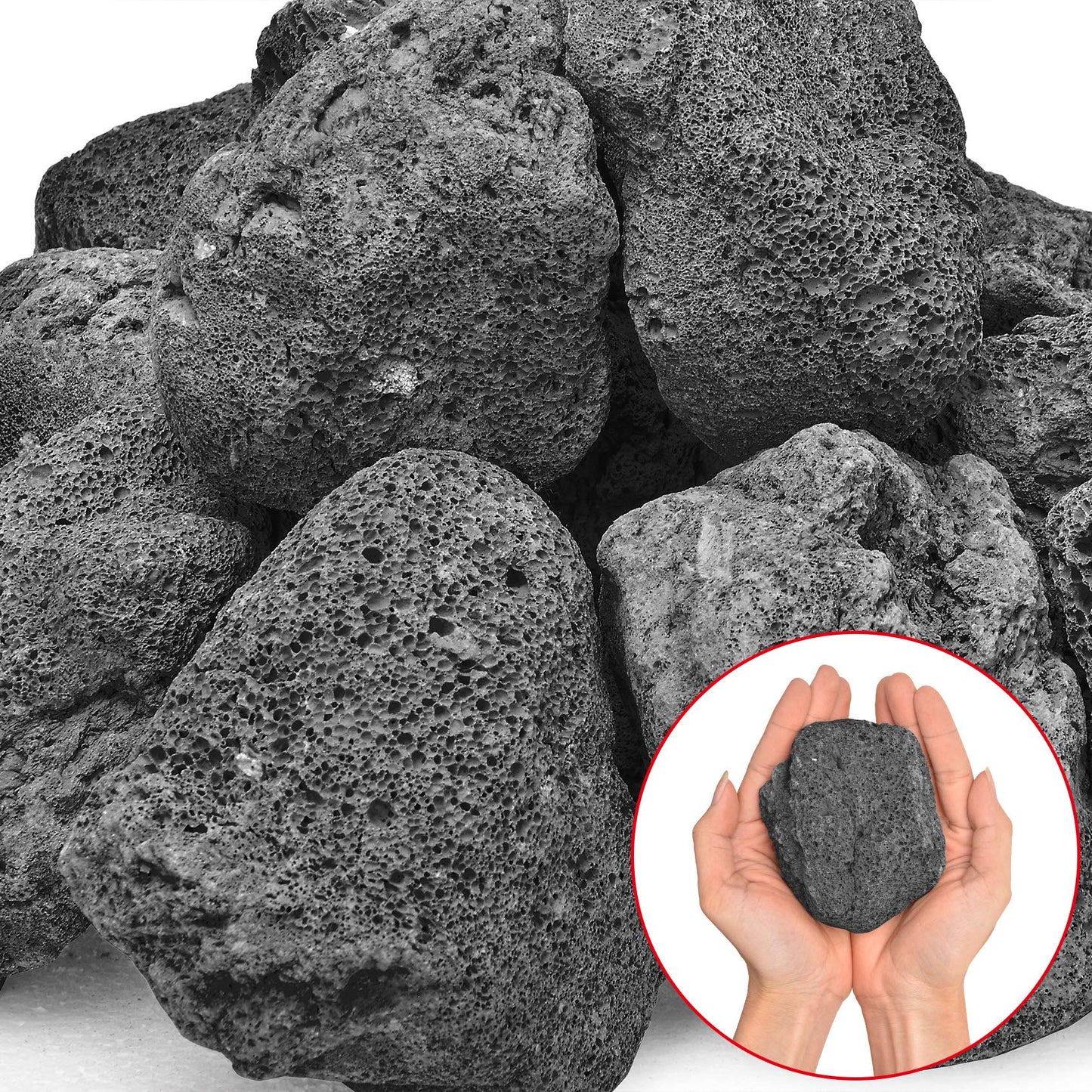 Stanbroil 10 Pounds Lava Rock Granules, Decorative Landscaping for Fire Bowls, Fire Pits, Gas Log Sets, Indoor or Outdoor Fireplace, (7-13 CM)