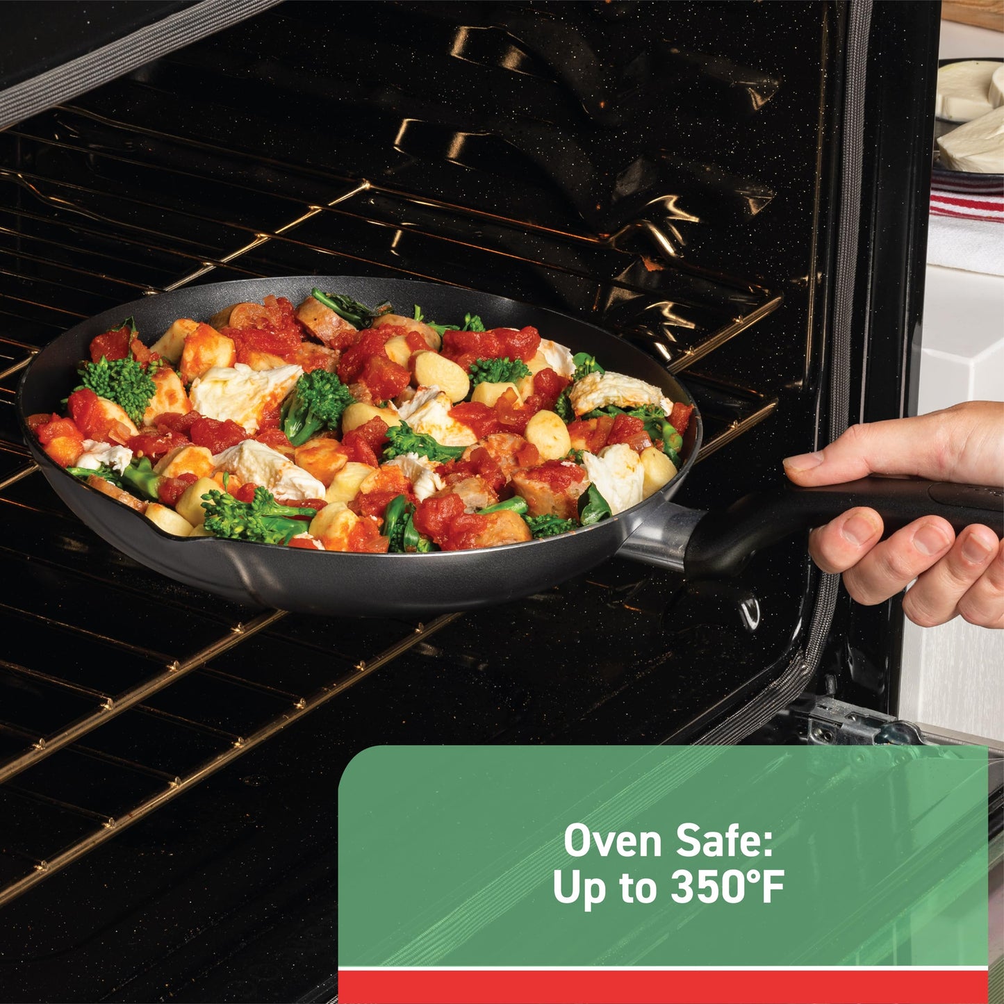 T-FAL B36282 Nonstick Deep Covered Everyday Pan with Ergonomic Stay-Cool Handles Cookware, 12-Inch, Black