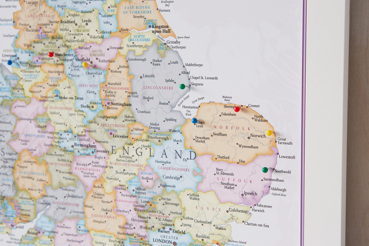 UK Map - Classic Wall Map Of The United Kingdom Poster - Front Lamination - 33 x 23in