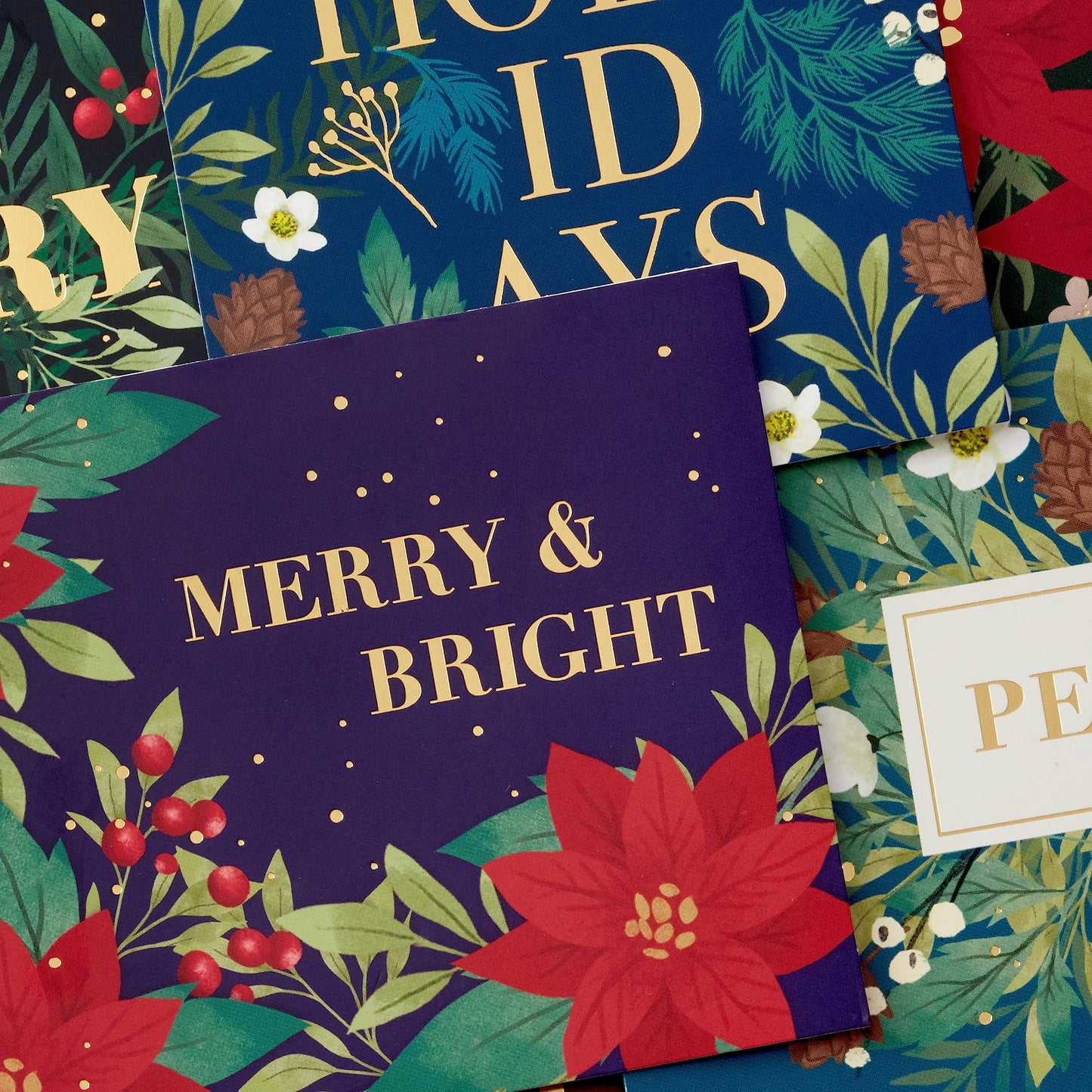 Hallmark Bulk Boxed Christmas Card Assortment, Elegant Jewel-Tone Floral Assortment (72 Cards and Envelopes)