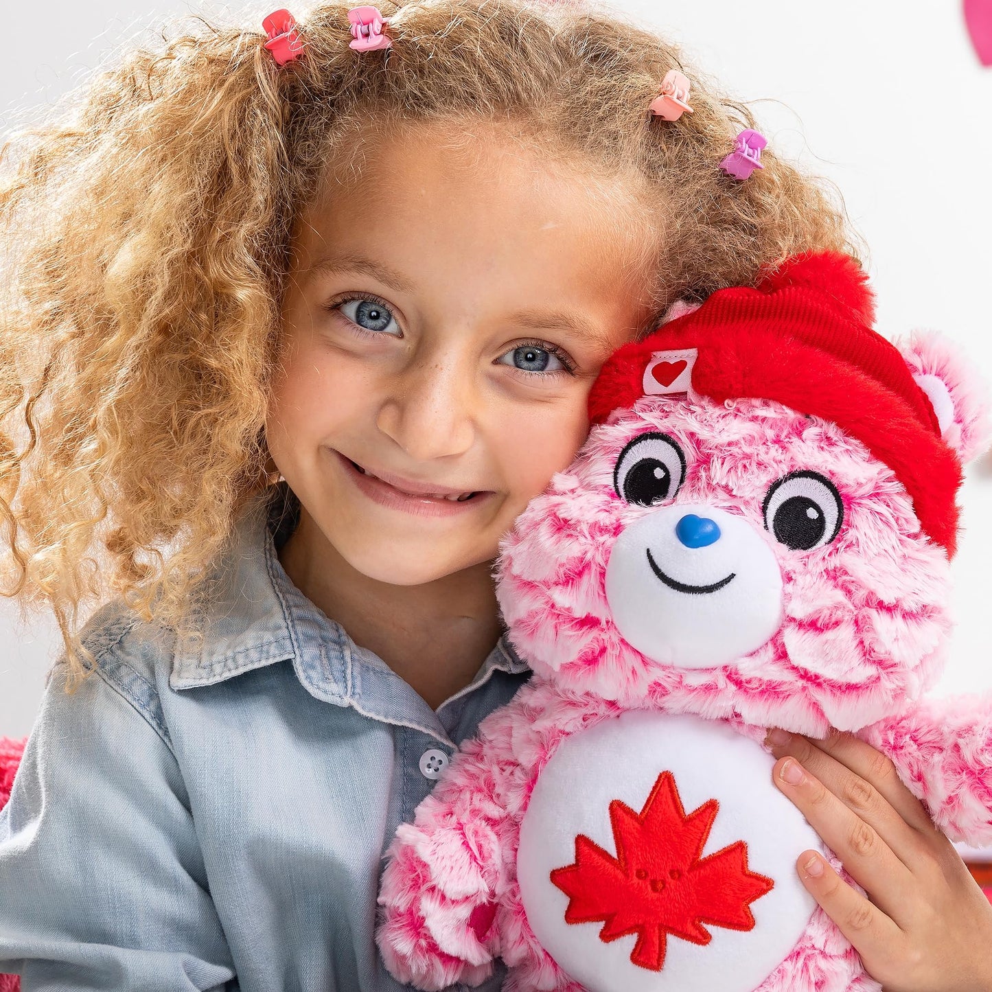 Care Bears 14" True North Bear, Canadian-Exclusive Plush for Ages 4+, Perfect Holiday, Birthday Gift, Good for Girls and Boys and Collectors, White (Pink)