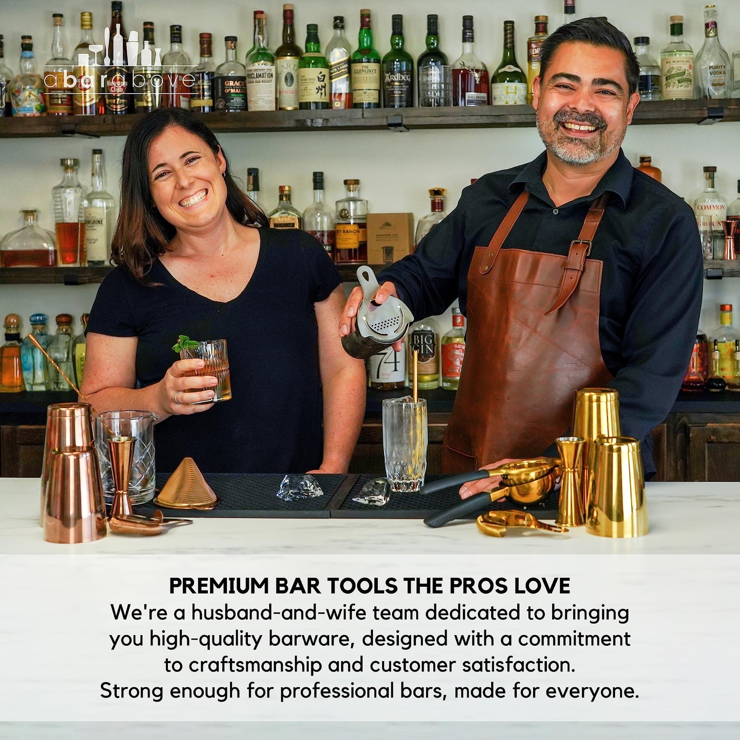 Boston Shaker Set: Professional Two-Piece Stainless Steel Cocktail Shaker Set with Hawthorne Strainer and Japanese Jigger