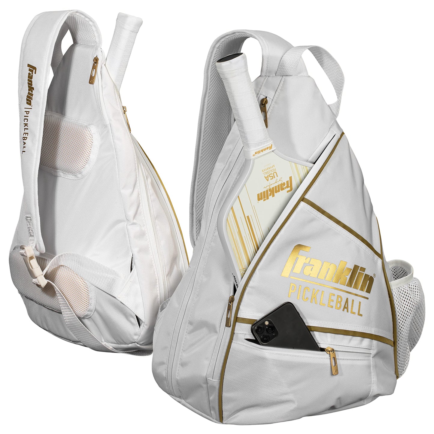 Franklin Sports Pickleball Bags - Pickleball Sling Bag Backpack for Gear + Equipment - Bag for Men Women - Holds Paddles, Balls + Accessories