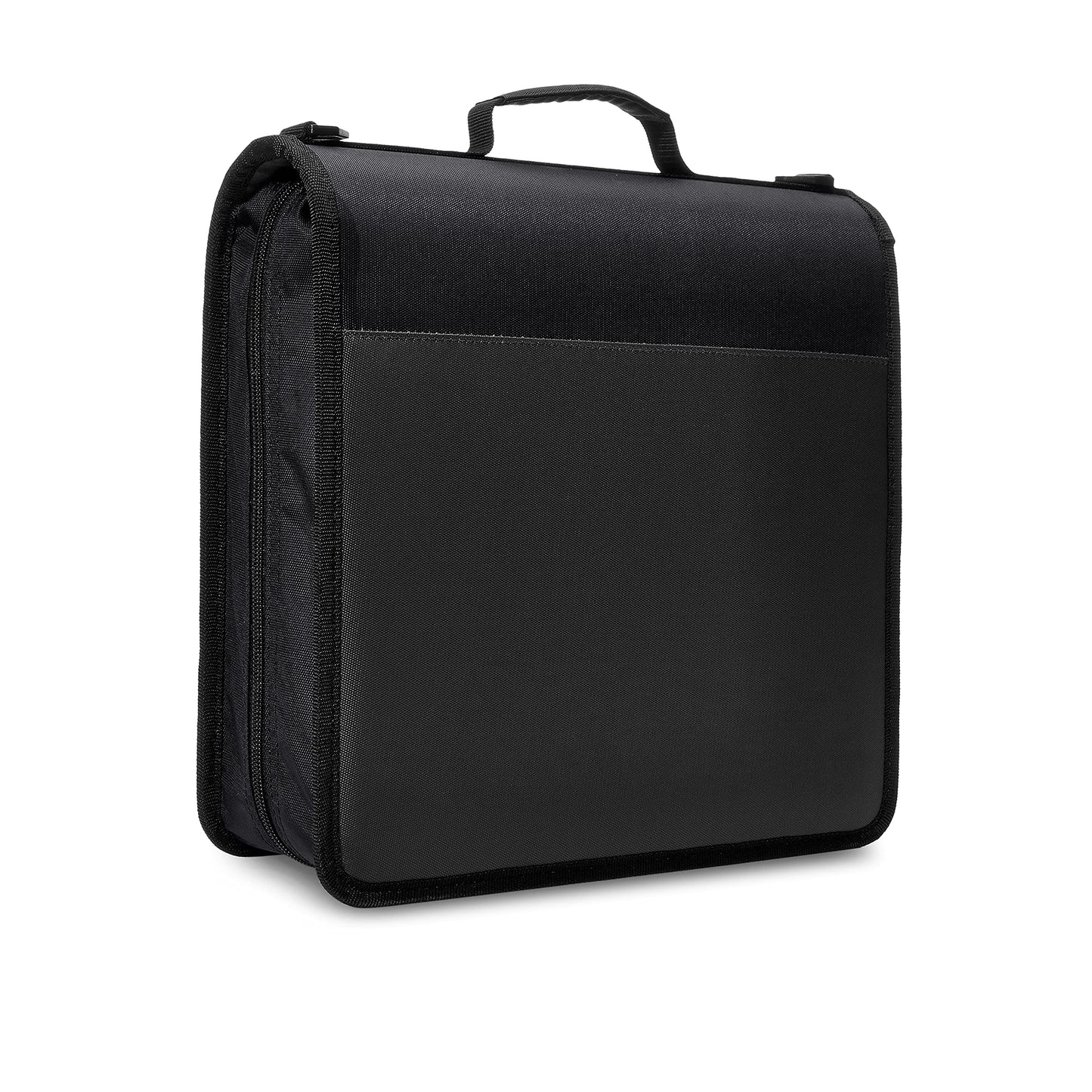 Amazon Basics Durable 3 Ring Binder with Zipper, Sturdy Storage to Keep Documents Organized, 3 Inch, Black
