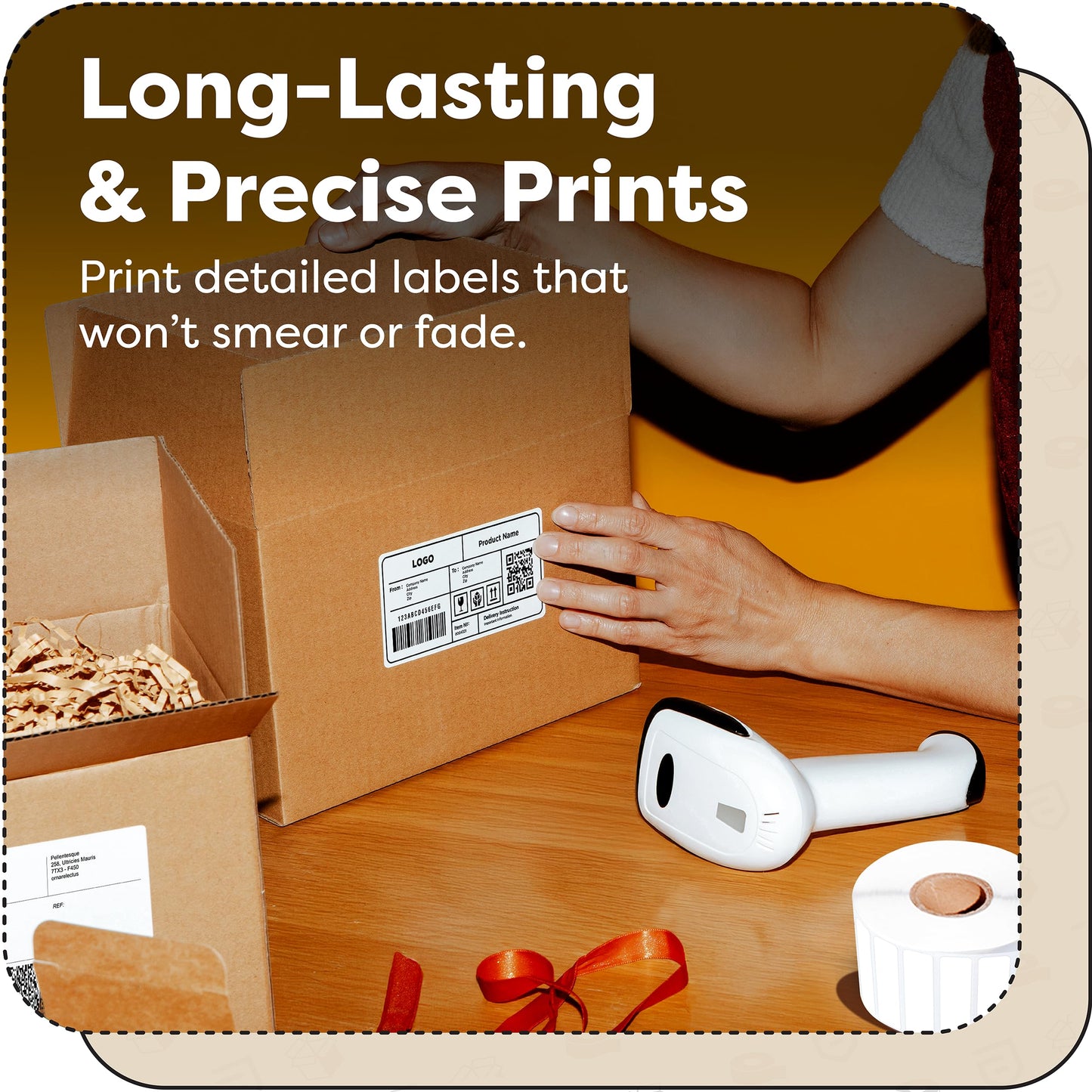 Aegis Adhesives - 2" X 2" Square Direct Thermal Labels (12 Rolls, 700 Labels/Roll) Multipurpose for QR Codes, Barcodes - Perforated, Compatible with Rollo, Zebra, and Other Desktop Label Printers