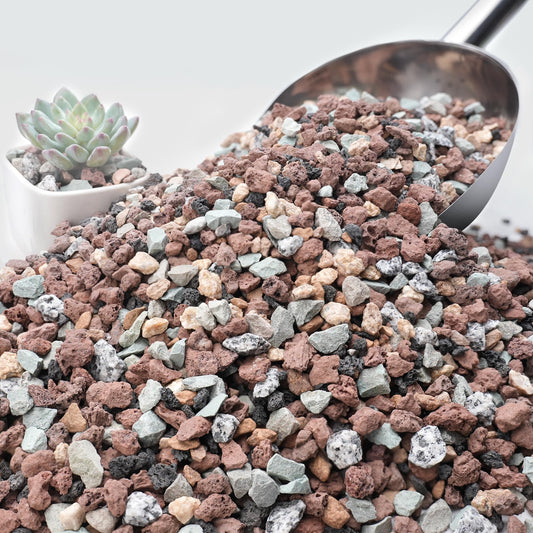 NUPICK 12lb Mix Horticultural Lava Rocks for Plants, 3/8" Colorful Succulent Potting Soil Amendments, Decorative Gravel for Cactus, Bonsai Gritty Rock, Pebbles Pumice for Vase Fillers, Top Dressing