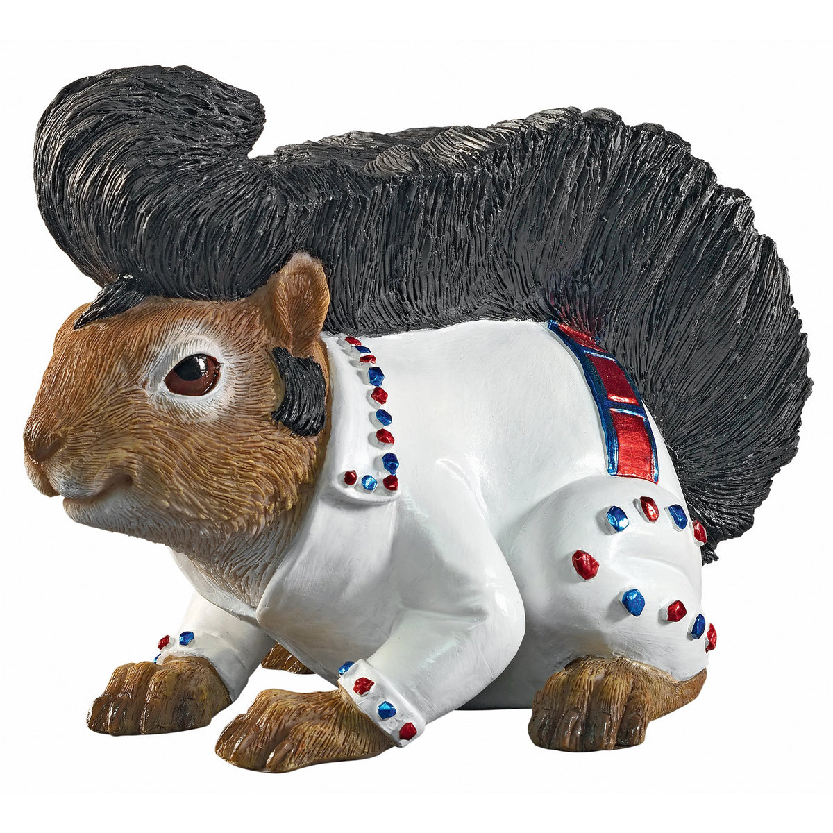 Design Toscano QM17042 Elmer The Rock and Roll Squirrel Garden Statue Full Color Realistic