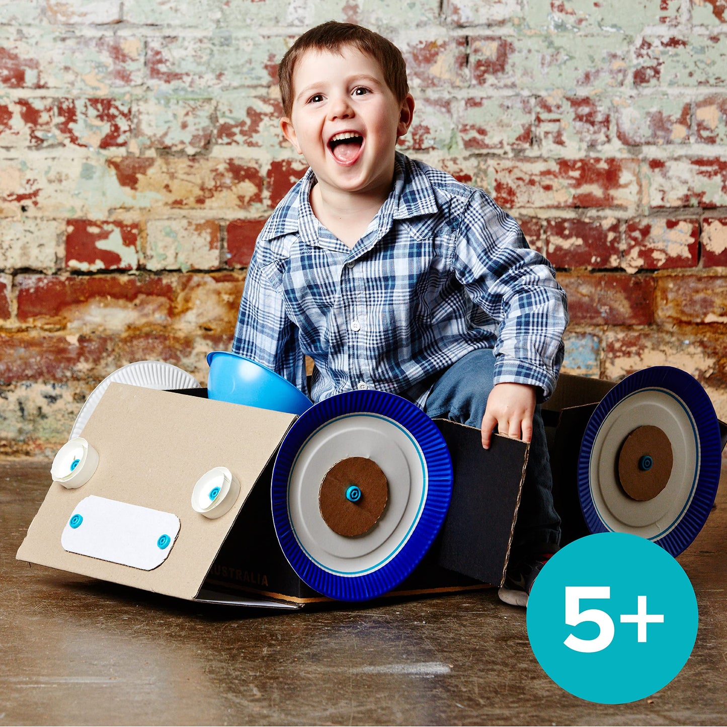 Makedo Explore | Upcycled Cardboard Construction Tool Kit in Small Toolbox (50 Pieces) | STEM + STEAM Educational Toys for at Home Play + Classroom Learning | Reusable Tools for Boys and Girls Age 5+