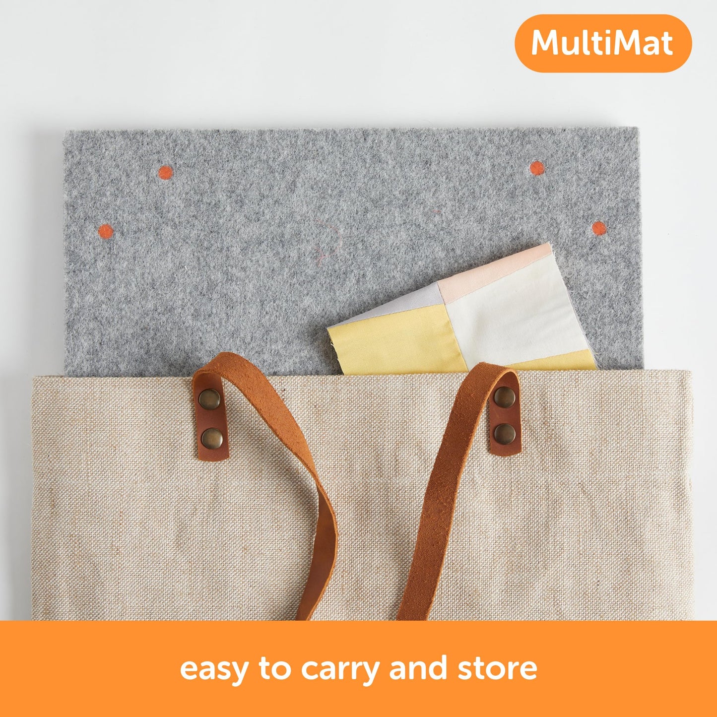 oliso MultiMat Wool Pressing Pad – 100% New Zealand Wool, 14" x 14", ½" Thick – Ideal for Quilting, Sewing & Crafting (Single Pack)
