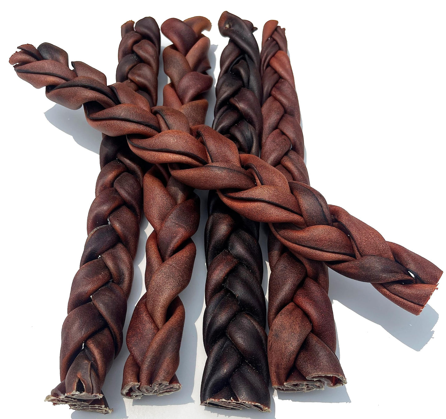 Beef Collagen Sticks for Dogs - Long Lasting Collagen Chews *(12 INCH Braided 3-5 Pack 500 Grams)* - NO Odor - Rawhide Free - Bully Stick Alternative High Protein Dental Treats Supports Joint Health