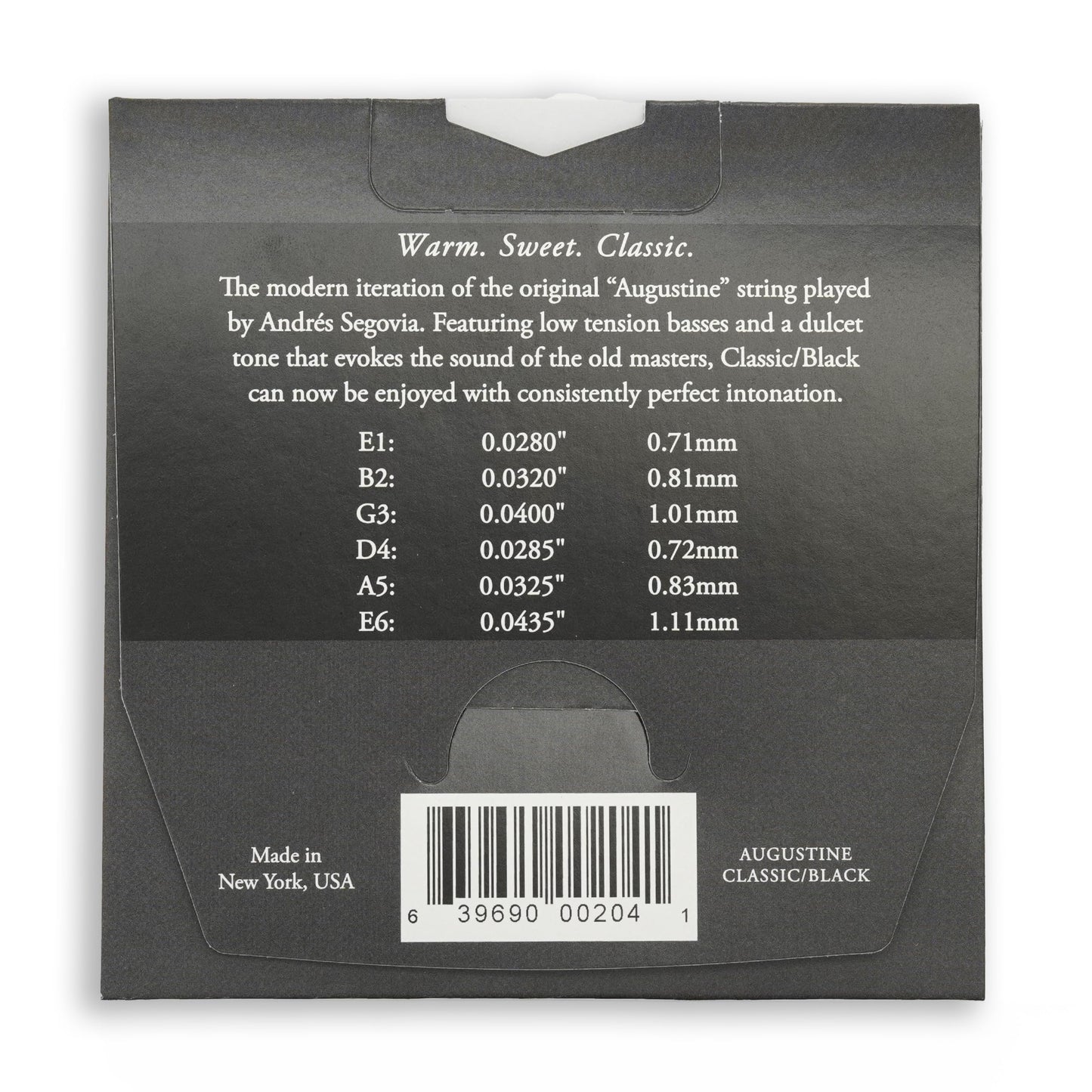 Classic Black - Low Tension Classical Guitar Strings 3-Pack