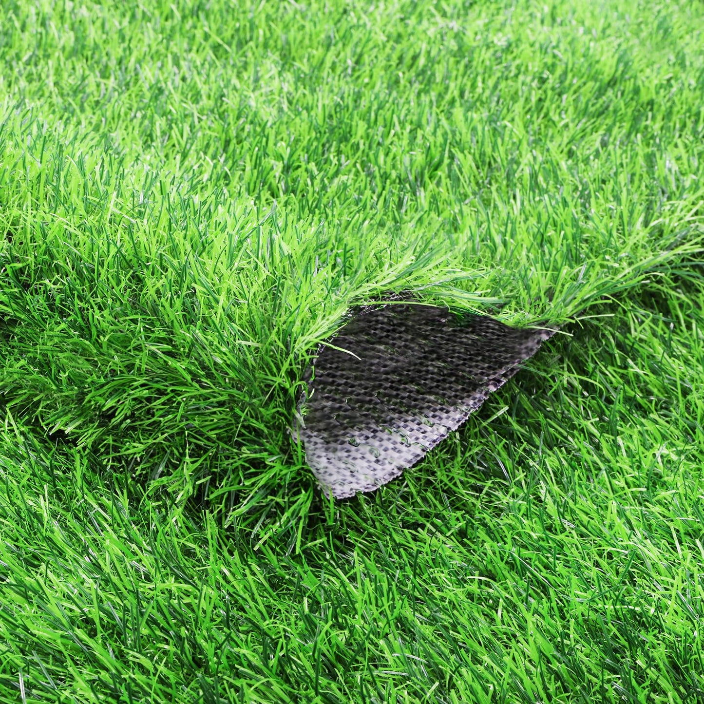 Fasmov Green Artificial Grass Rug, 3.2' x 6.5' Realistic Fake Grass Deluxe Synthetic Turf, Thick Lawn Pet Carpet, Indoor/Outdoor Area Rug