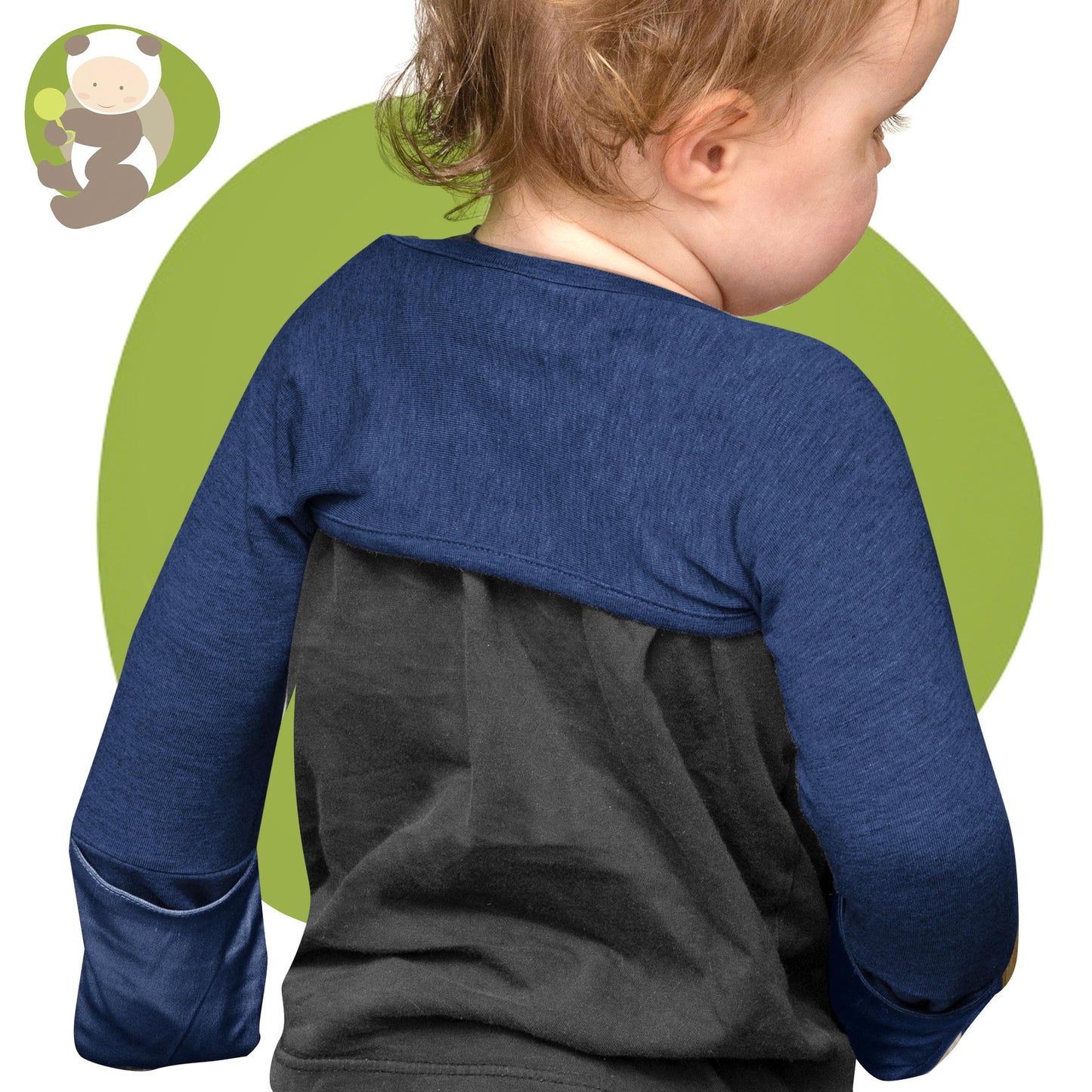 Bamboo Bubby Eczema Mitten Scratch Sleeves | Eczema Treatment Eczema Clothing, Midnight Blue, 5-6YR