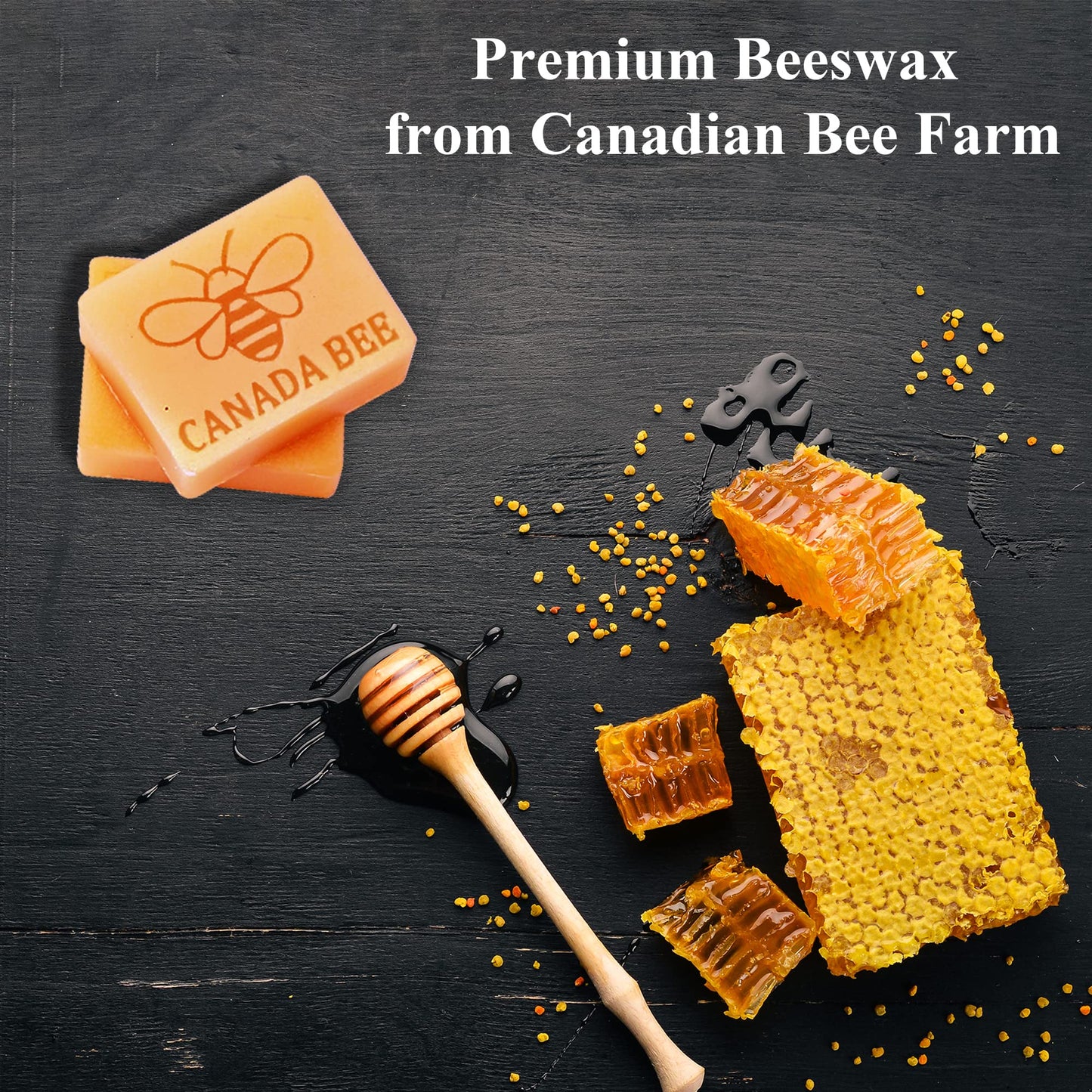 Candle Making Kit With 100% Canadian Natural Beeswax from Canadian Farms, Craft Supplies to Make Beeswax Candles, Candle Making Craft Kit, Suitable for Adults or Kids, Ideal DIY Kit