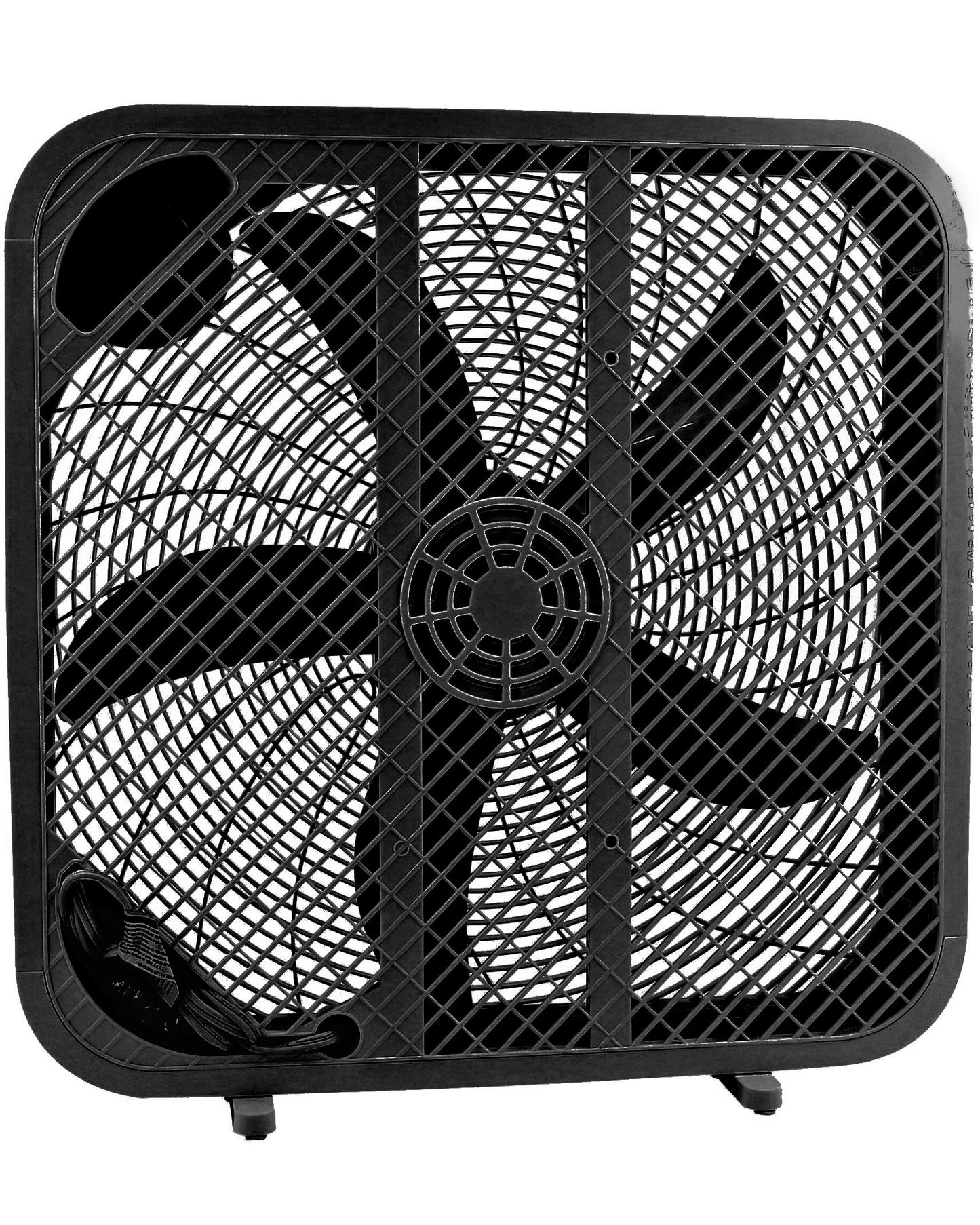 Genesis 20" Box Fan, 3 Settings, Max Cooling Technology, Carry Handle, Black (G20BOX-BLK)