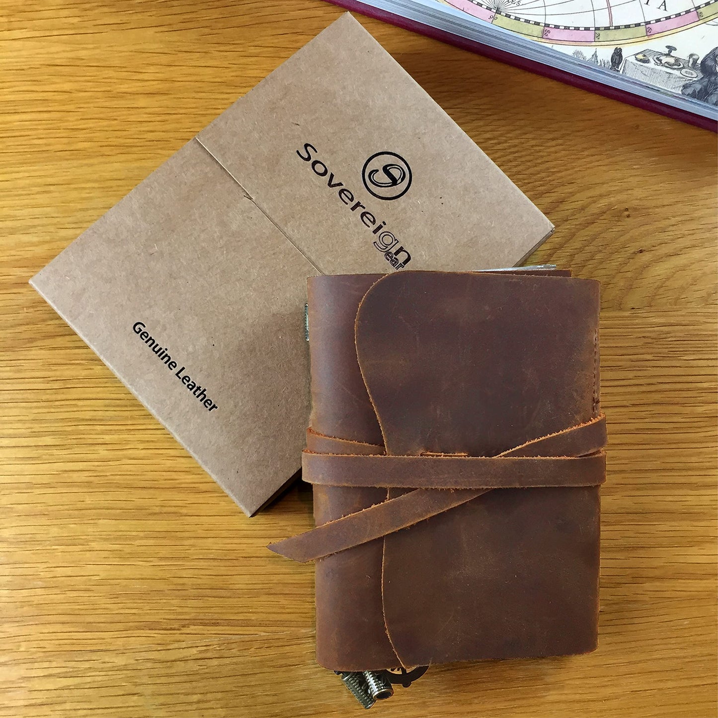 Passport Travelers Notebook Pocket Refillable Leather Journal Amazing Bundle - Small Vintage Genuine Leather Notebook for Writing, Travel Diary, Daily Planner TN 5.4 x 4.3 Pen Holder 3 Papers Zipper