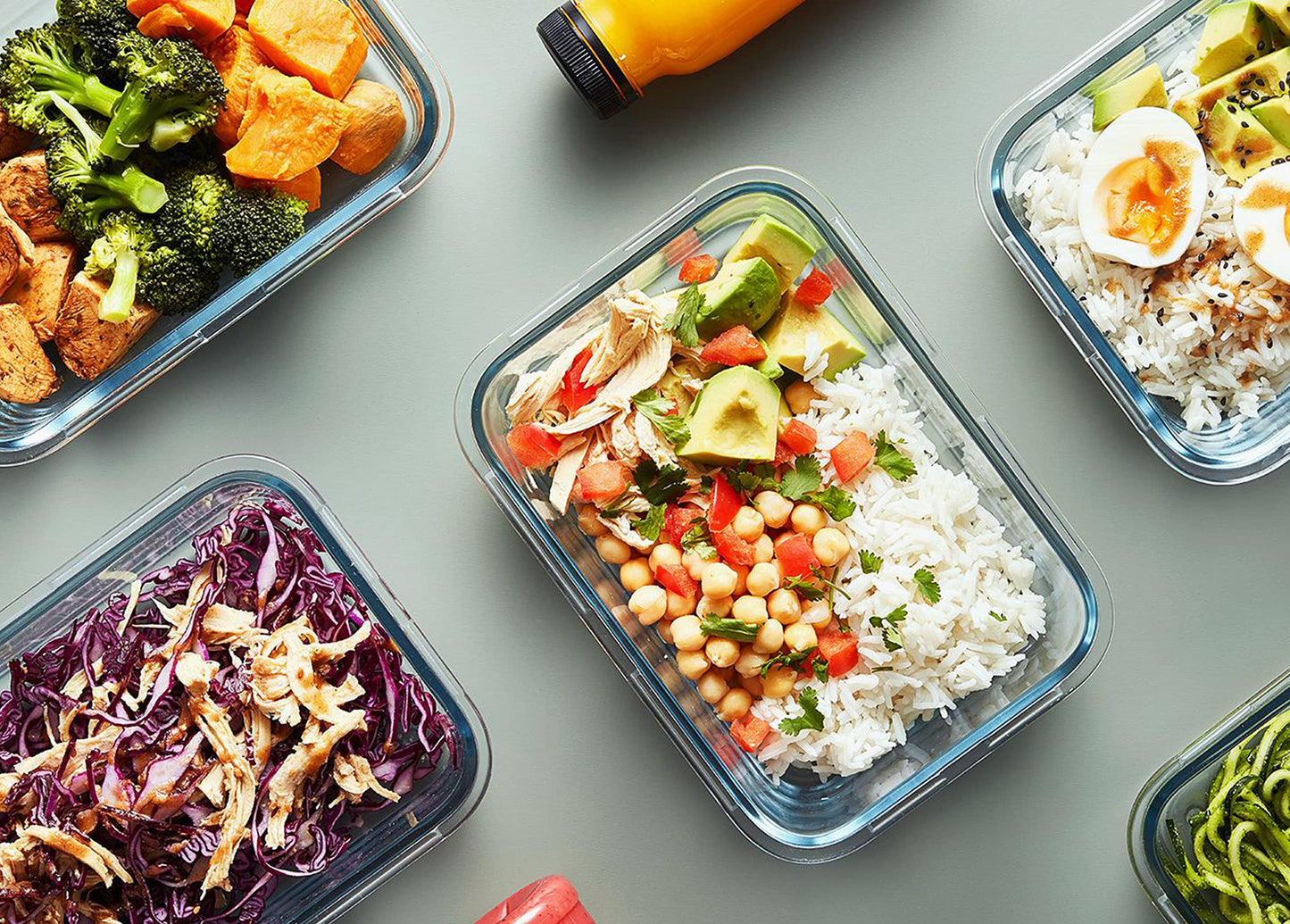 M MCIRCO [5-Packs, 36 Oz.] Glass Meal Prep Containers with Lifetime Lasting Snap Locking Lids Glass Food Containers,Airtight Lunch Container,Microwave, Oven, Freezer and Dishwasher (4.5 Cup)