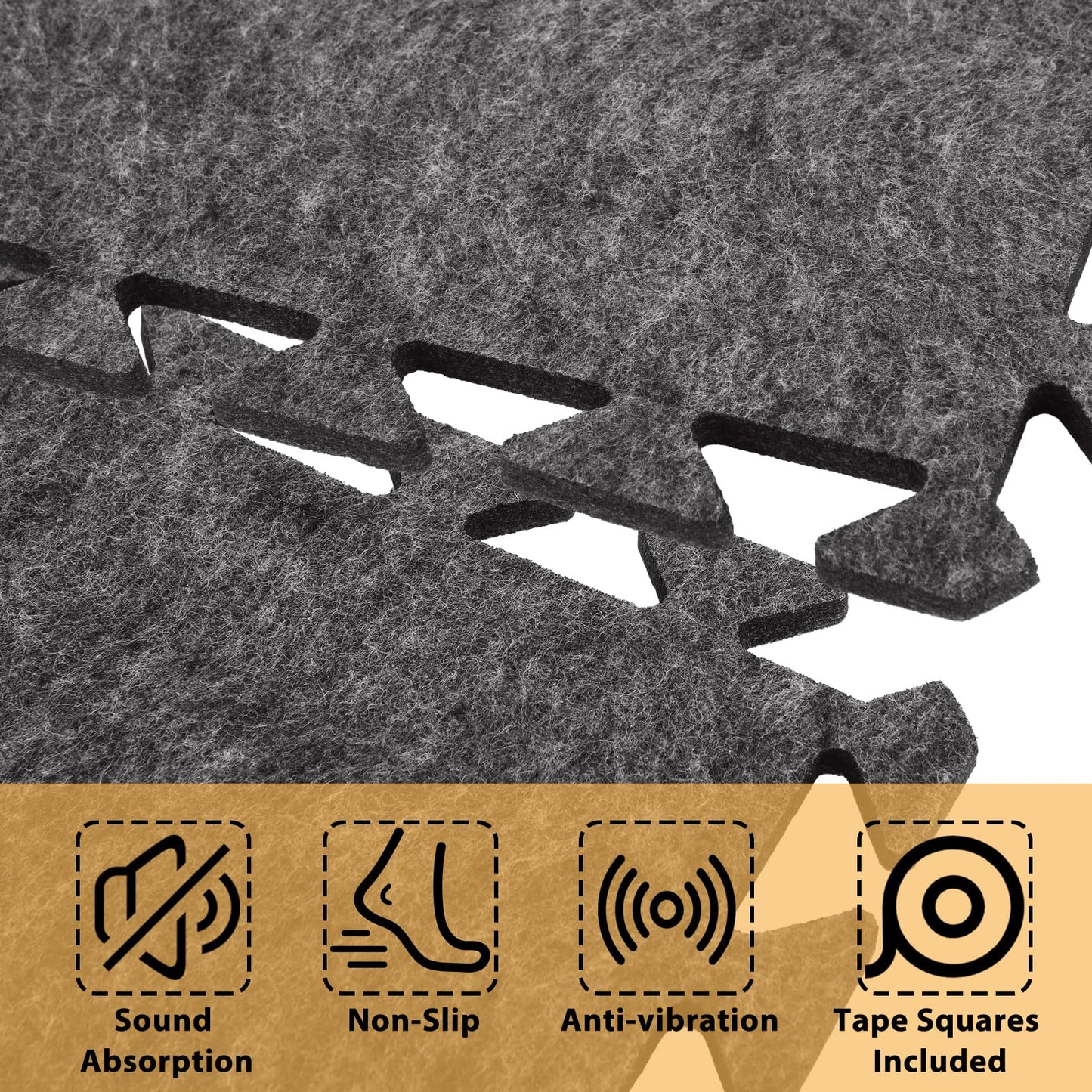 16 Pcs Sound Absorbing Interlocking Floor Mats