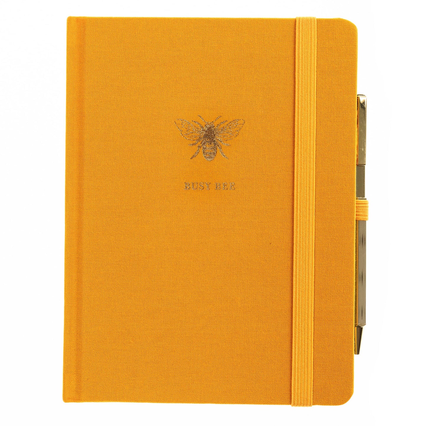 Bee Lined Journal Plus Pen by Graphique Luxe Collection, Hardcover Diary Notebook for Writing, Gold Foil Embossing, 160 Pages, 6” x 8”