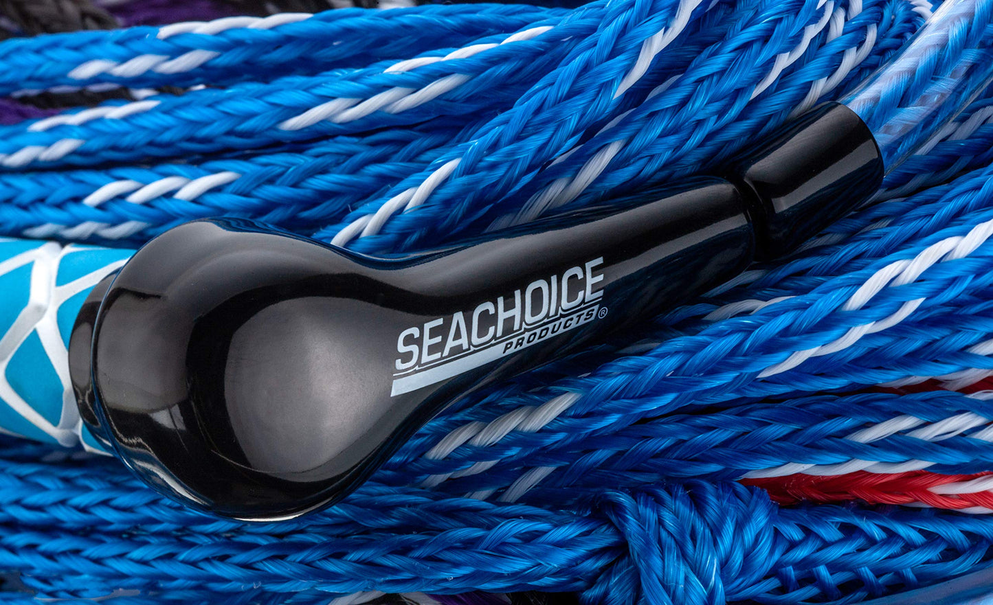 Seachoice 4-Section Wakeboard Rope, 75 Ft. Long, 15 In. Handle w/Textured EVA Grip