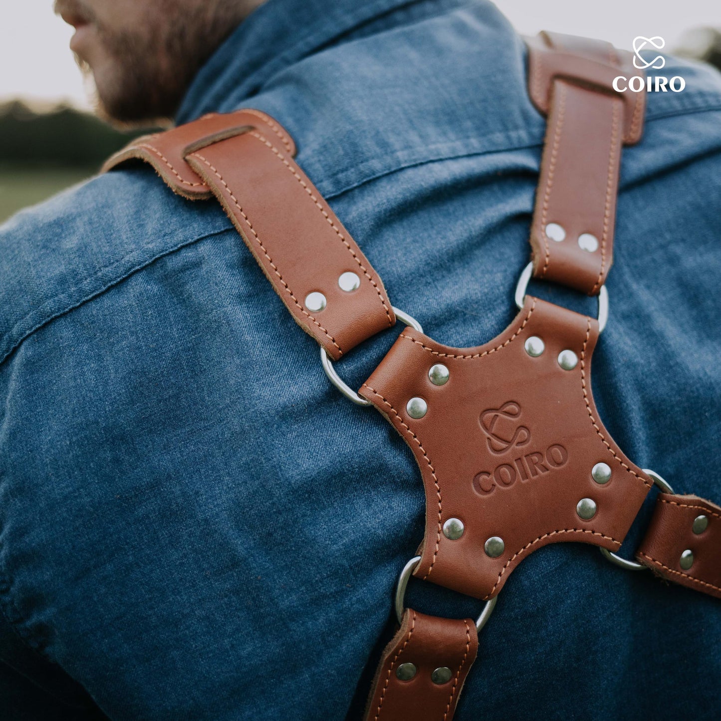 Camera Accessories Dual Harness Two Cameras - Shoulder Leather Strap - Multi Gear Double Camera Accessories DSLR/SLR ProInStyle Strap by Coiro