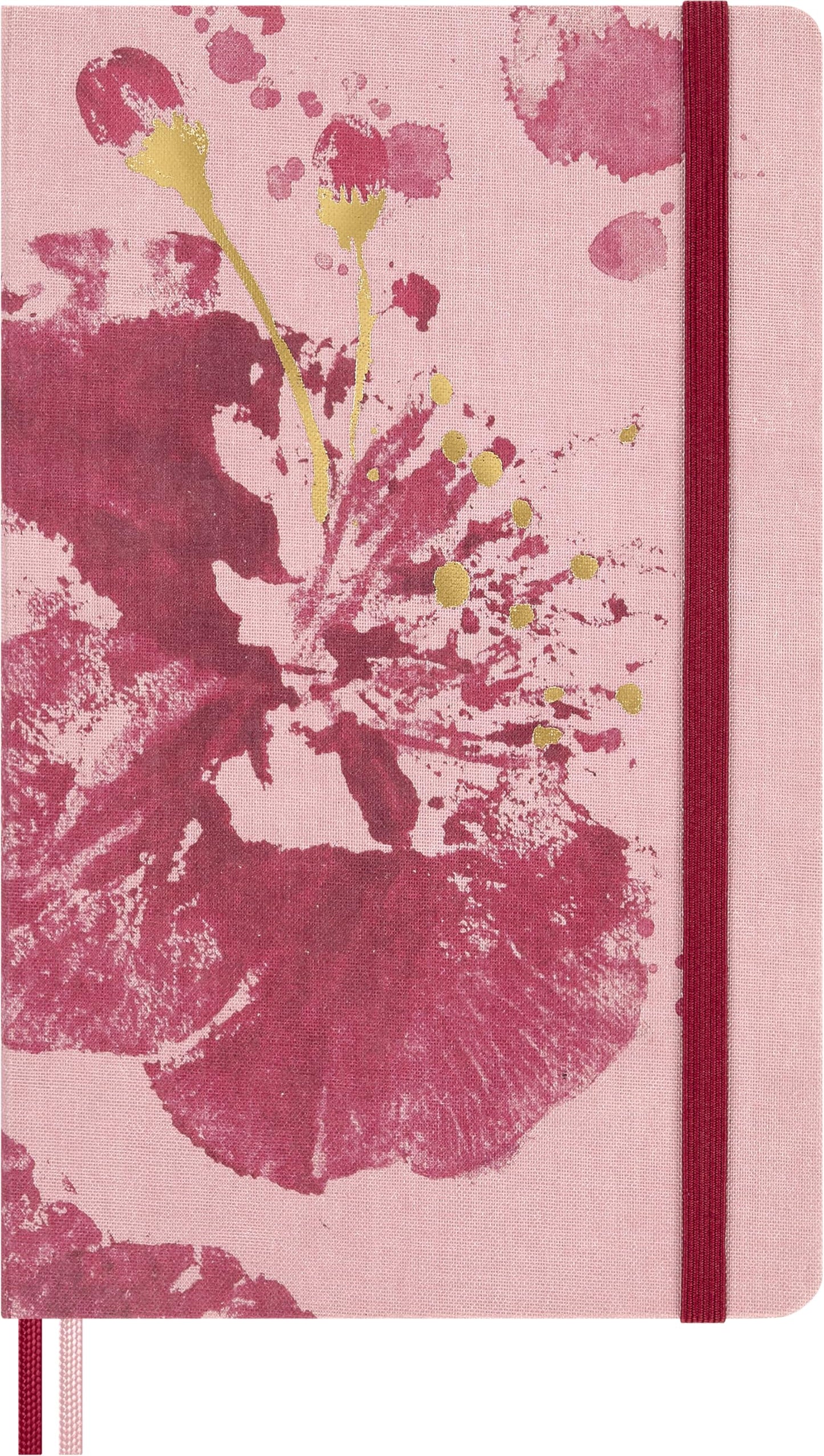 Moleskine Limited Edition Sakura 2026 Blossom Notebook, Hard Cover, Large (5" x 8.25") Plain/Blank, Pink with Gold Accents, 176 pages