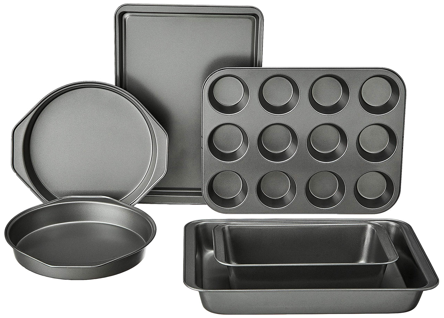 Amazon Basics 6 Piece Nonstick, Carbon Steel Oven Safe Bakeware Set 41.3 x 29.8 x 15.9 cm