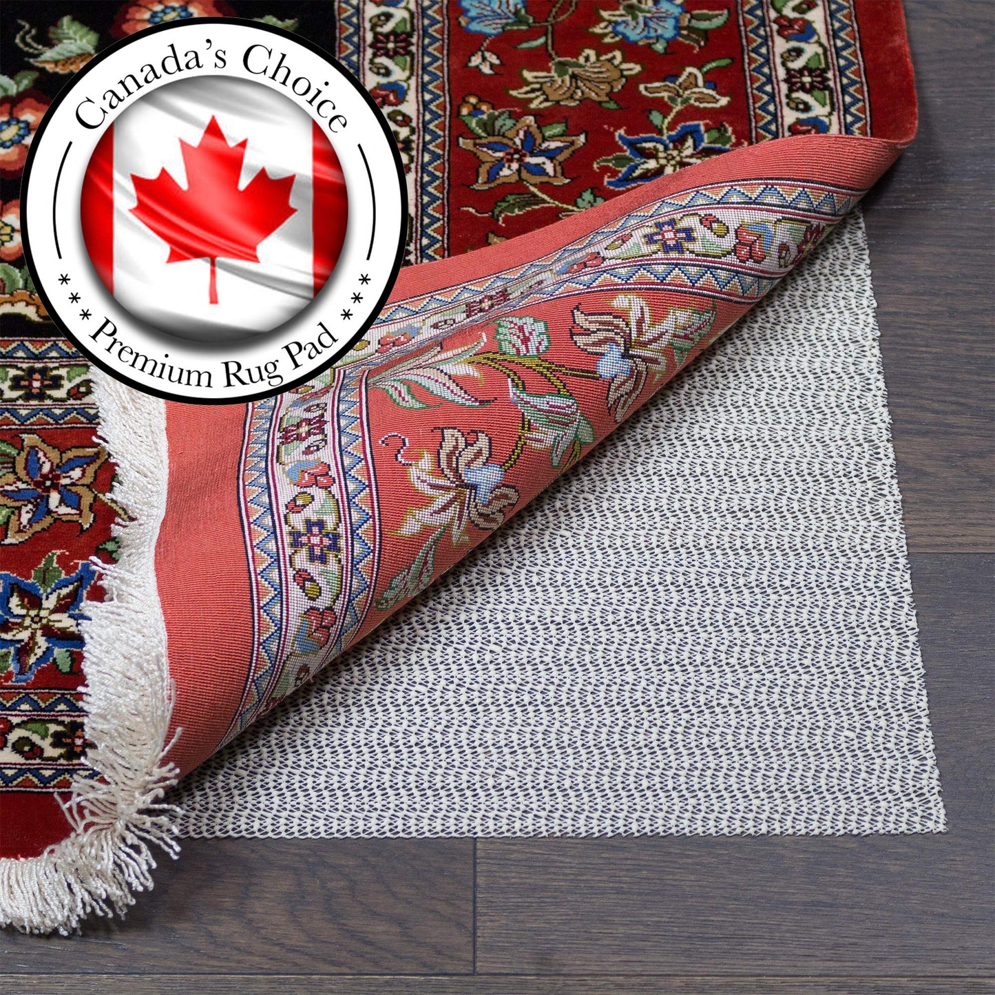 AG HOME 8x10 Non Slip Rug Pad for Area Rugs, 0.06" Thin Low Profile Gripper, Helps Keep Rugs Flat & in Place, Door & Robot Vacuum Friendly, Cuttable Anti Skid Mat for Hardwood, Tile & Laminate Floors