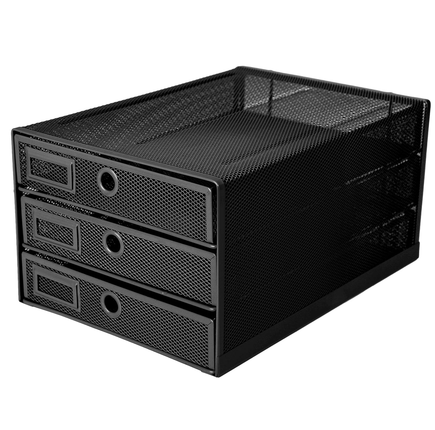 EXERZ Paper Sorter 3 Drawer Wire Mesh A4 / Desk Multifunctional Desk Organiser/Multi-Layer Letter Tray - for Documents, Magazines, Notebooks and Letter
