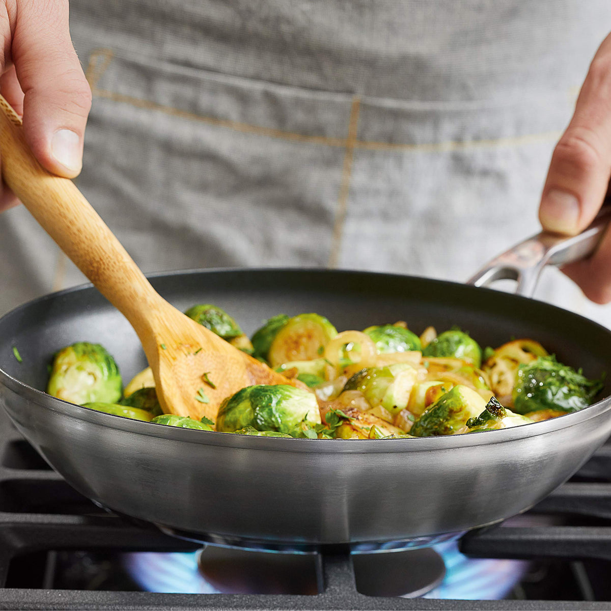KitchenAid - 3-Ply Base Brushed Stainless Steel Nonstick Frying Pan (24cm/9.5in)