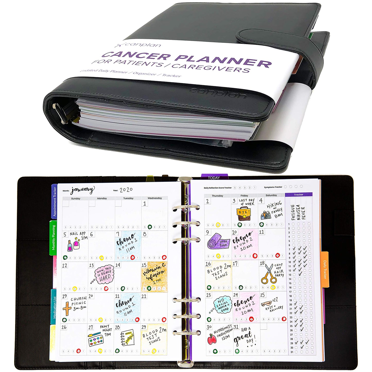 CanPlan Cancer Planner - The Only Planner Made to Help You Fight Cancer Day by Day - Undated, Daily Organizer - Best Cancer Gift