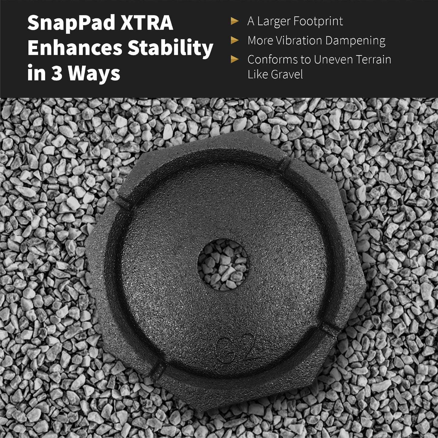 SnapPad Xtra Singles RV Jack Pads – Fit for Fifth Wheels, Class A & B Motorhomes, Travel Trailers - Compatible with Major RV Brands & Leveling Systems - for 9” Round Jack Feet - Made in USA