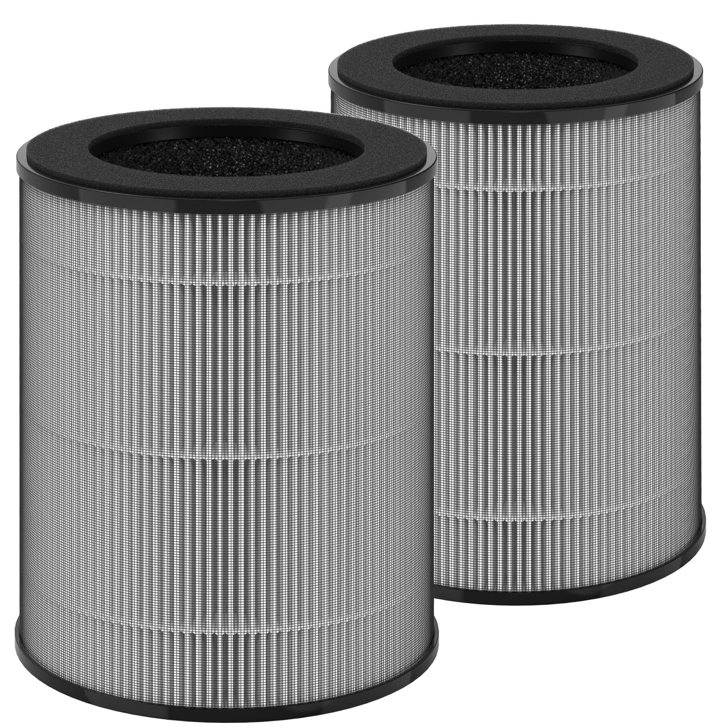 SAKEGDY 2-Pack JF100 Replacement Filter, Compatible with Jafanda JF100 Air Purifier, 3-in-1 Filtration with Pre-filter, H13 True HEPA and Activated Carbon, Part# JF100-RF.