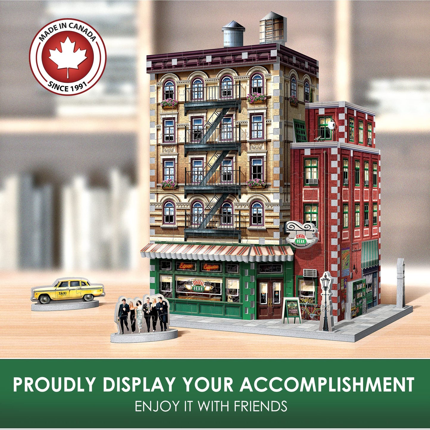 Wrebbit3D Friends 3D Puzzle Model of Central Perk | 440 Real Jigsaw Puzzle Pieces | Build The Iconic Cafe from The Hit TV Series