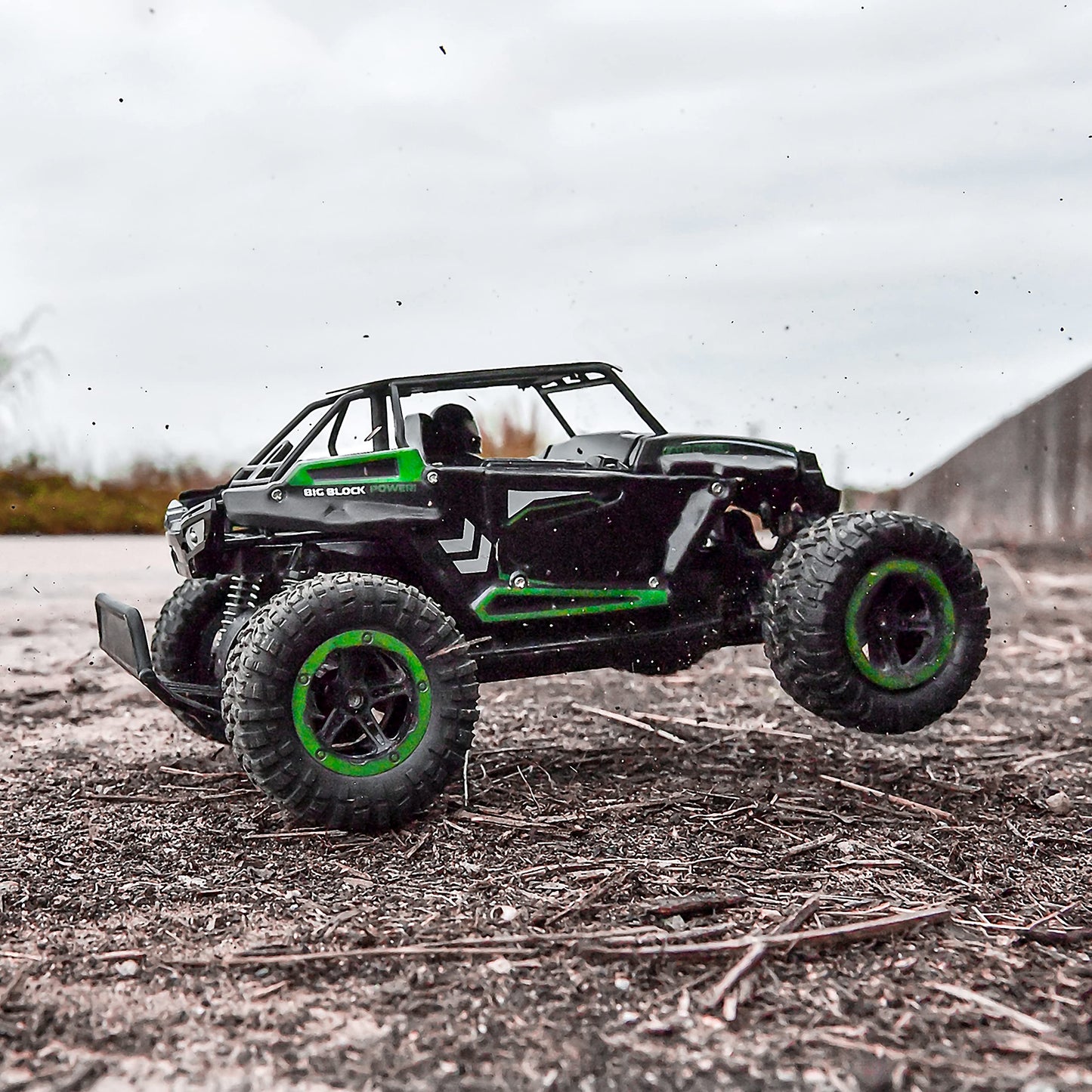 BEZGAR TB142 Remote Control Car - 1:14 Scale RC Cars, 20 Km/h 2WD All-Terrains Electric Off-Road Vehicle Truck Crawler Toy with Two Rechargeable Batteries for Boys Kids and Adults