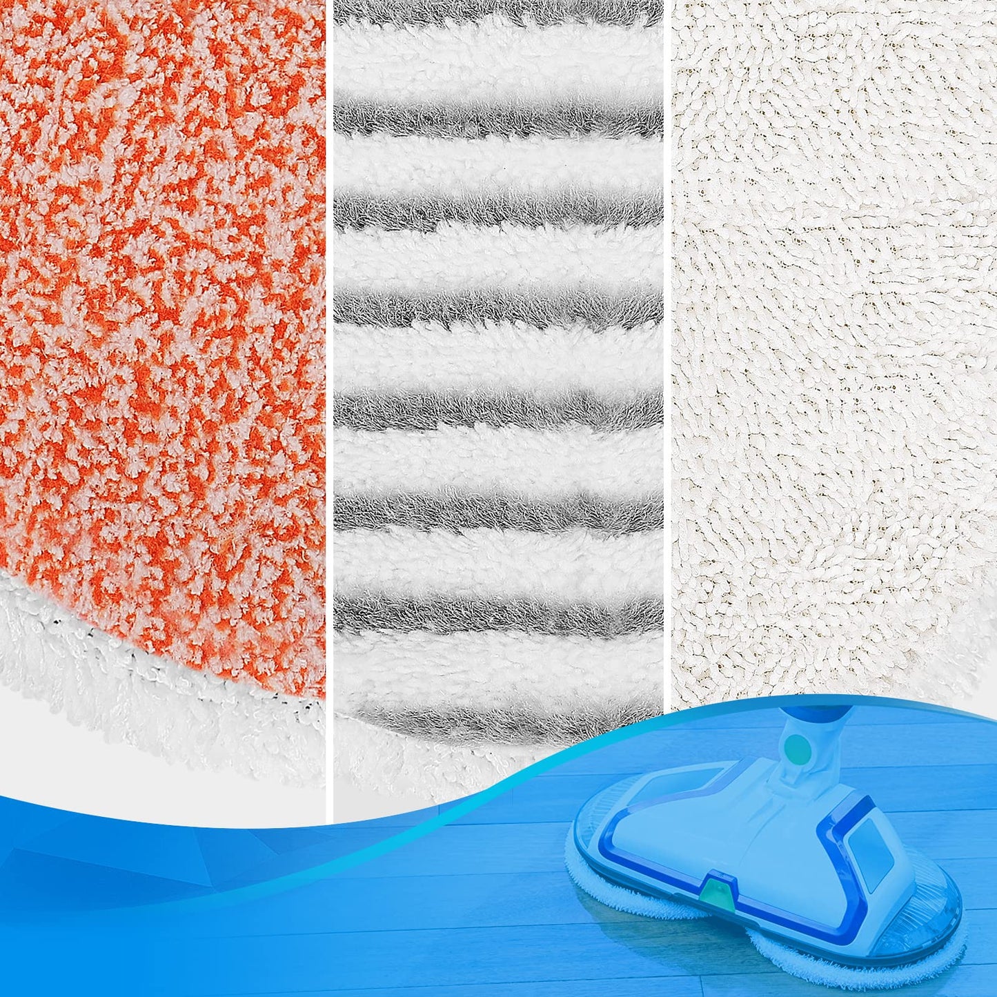 KEEPOW Spinwave Replacement Pads for Bissell Spinwave Mop 2124,2039A,2307,23157,20391,20399 Powered Hard Floor Mop (6 Pack)