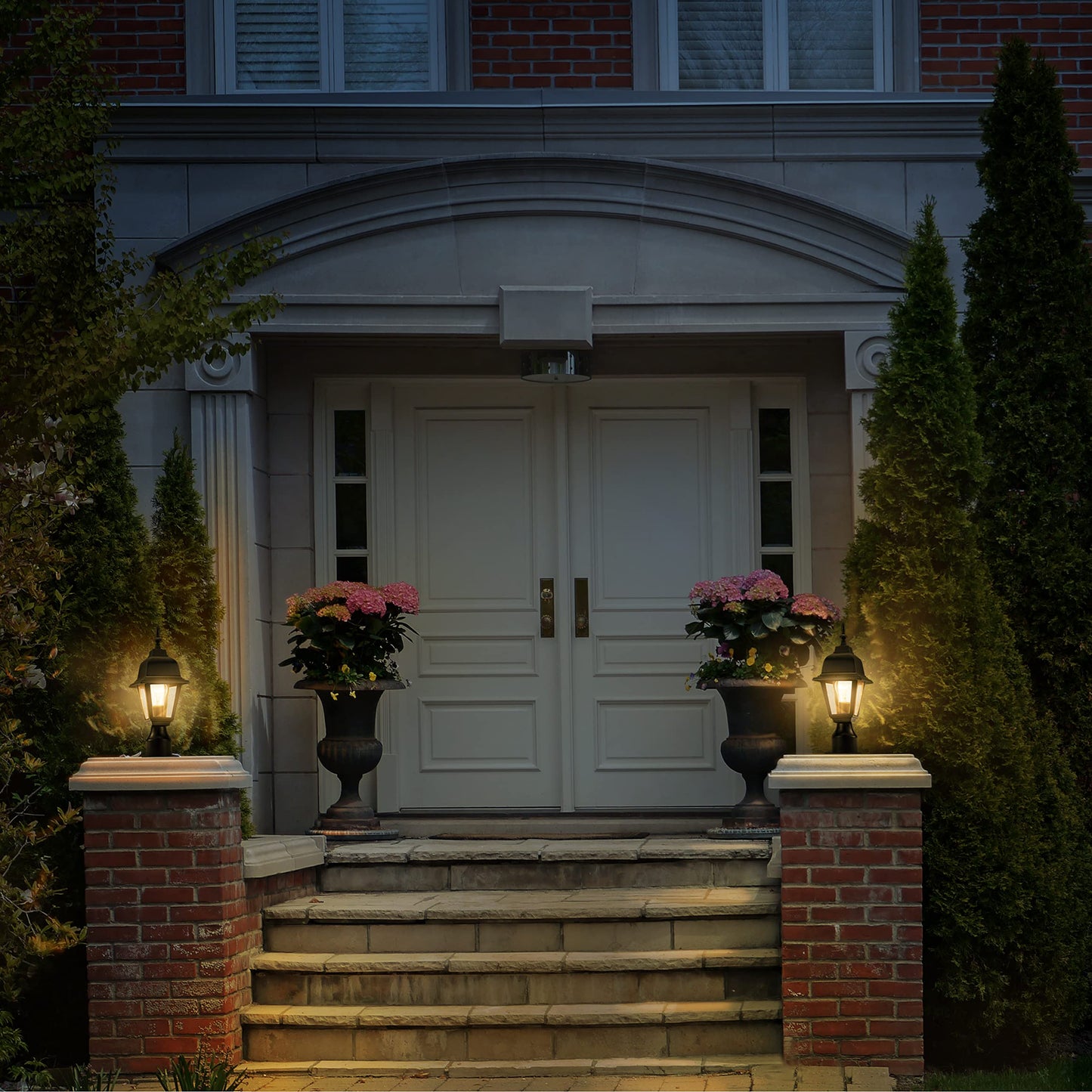 Design House 507509 Maple Street Outdoor Post-Light, 16-Inch by 6-Inch, Black Die-Cast Aluminum