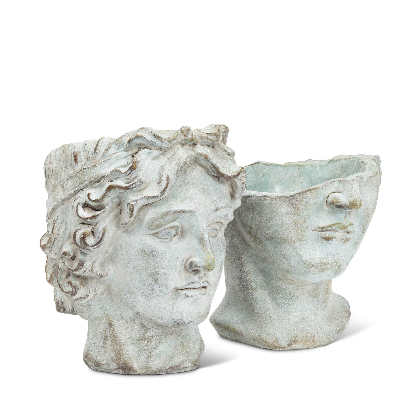 Abbott Collection Home Half Male Face Planter, Grey (27-ATHENS-798)