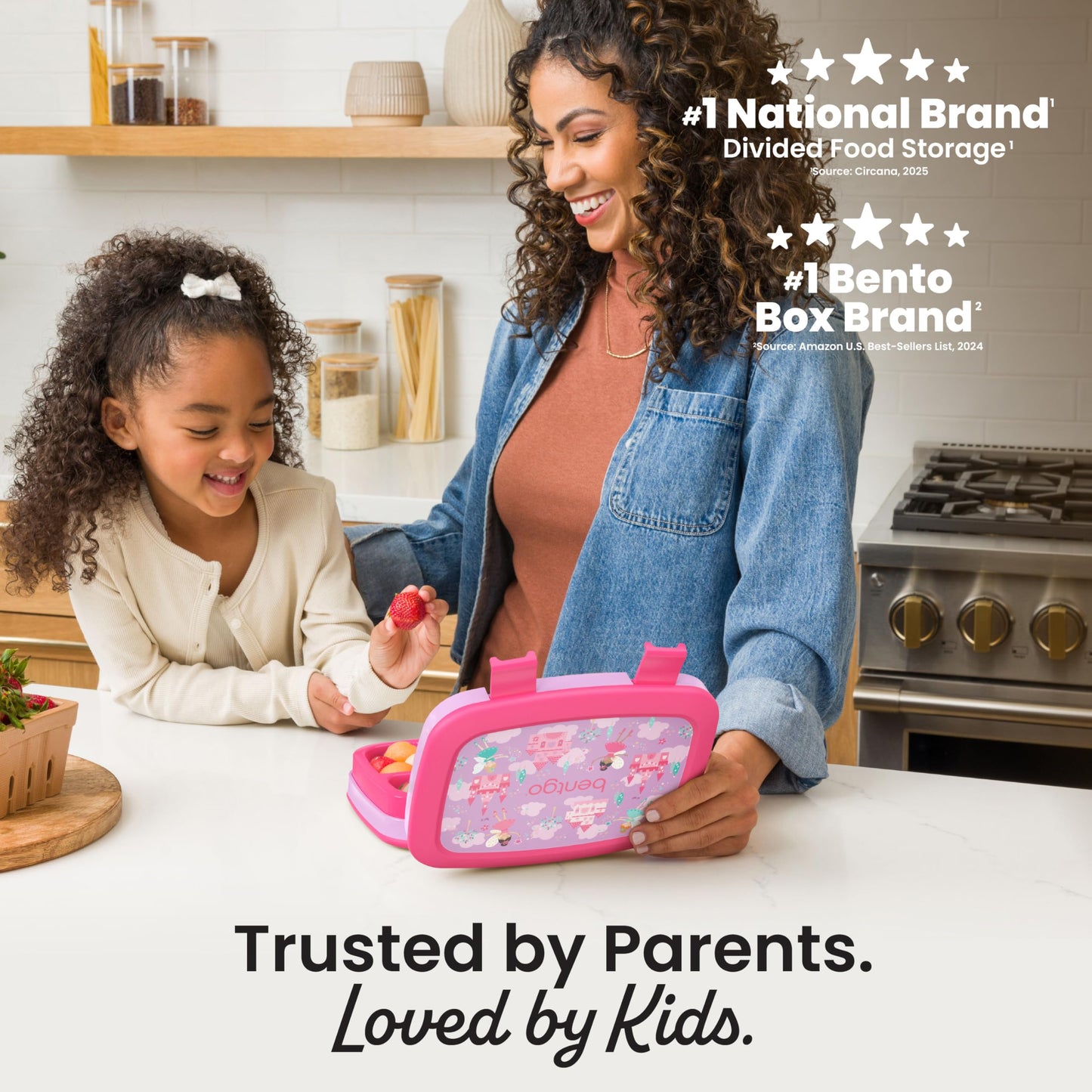 Bentgo Kids Prints Leak-Proof, 5-Compartment Bento-Style Kids Lunch Box - Ideal Portion Sizes for Ages 3 to 7 - BPA-Free, Dishwasher Safe, Food-Safe Materials - 2021 Collection (Fairies)