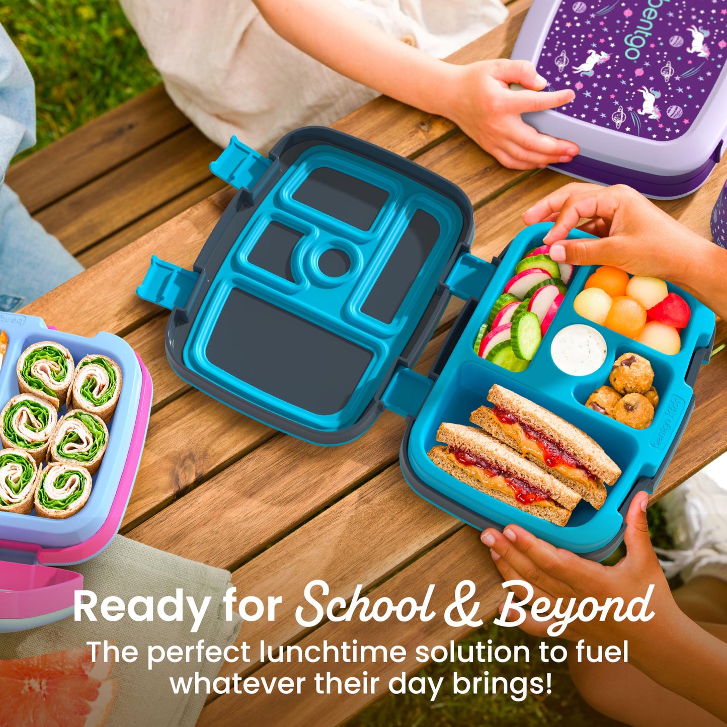 Bentgo Kids Prints Leak-Proof, 5-Compartment Bento-Style Kids Lunch Box - Ideal Portion Sizes for Ages 3 to 7 - BPA-Free, Dishwasher Safe, Food-Safe Materials - 2021 Collection (Fairies)